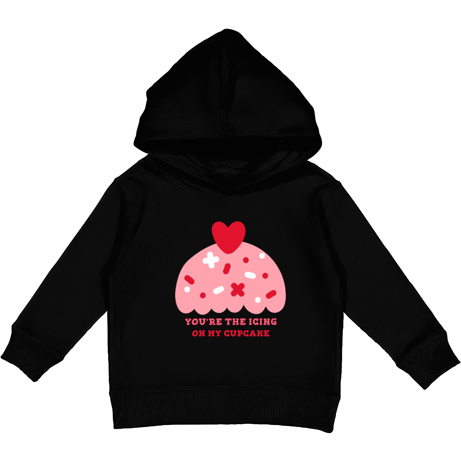 You're the icing on my cupcake Matching Valentines Kids Pullover Hoodies