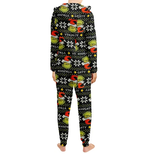 Funny Character Hooded Jumpsuit | Christmas Pajama Outfits | Family Matching Pajamas
