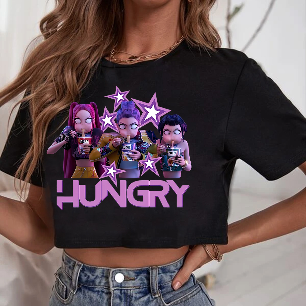Kpop Demon Hunter Saja Girls Crop Top for Huntrix Fans