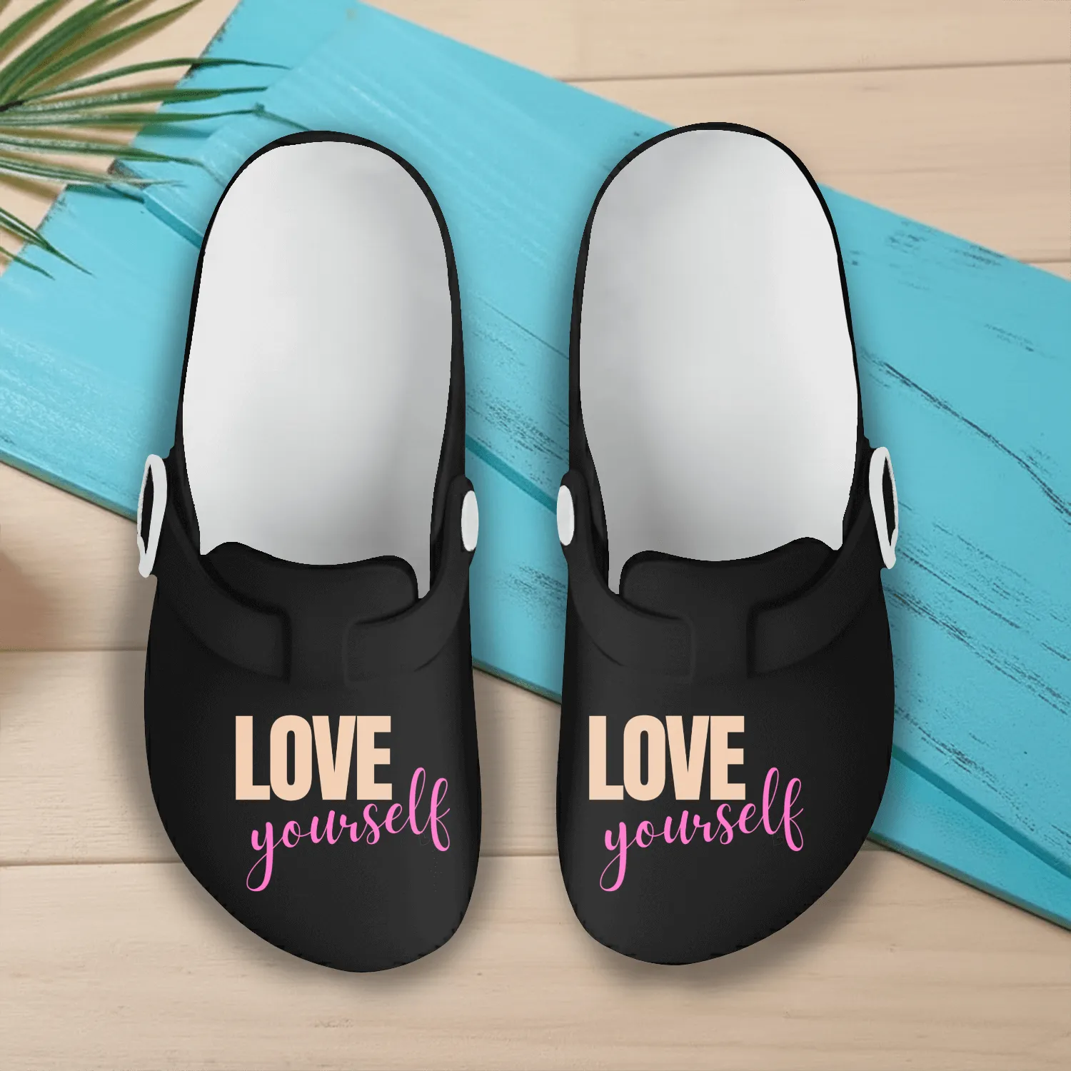 Love Yourself Slip On Clogs Design