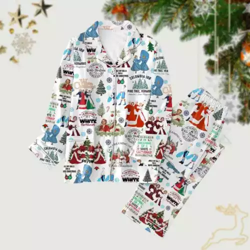 White Christmas Pajamas, White Christmas Movie, Christmas Song Pajamas Set