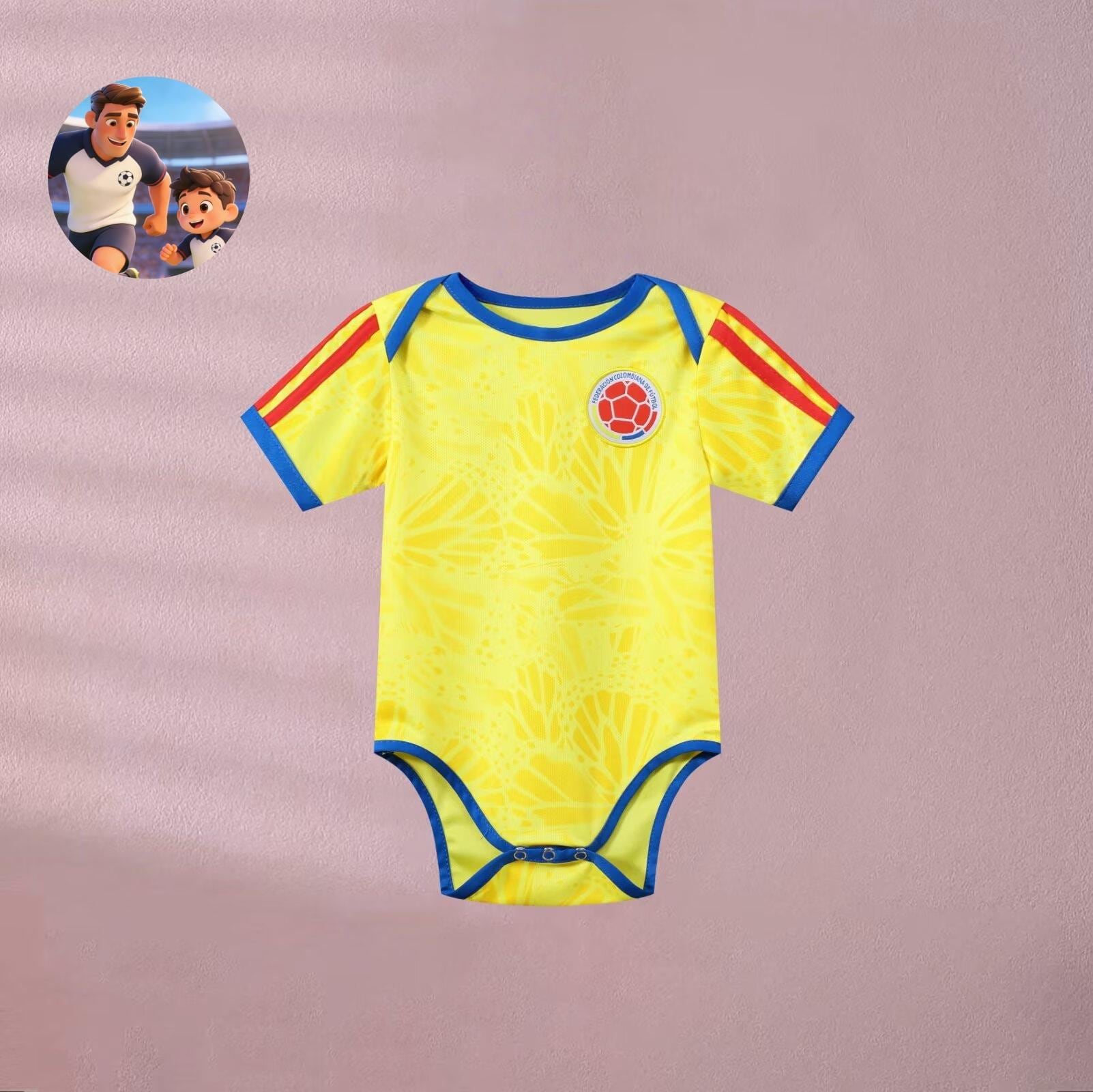 Colombia National Team Home Baby Bodysuit | Soccer Fan Apparel