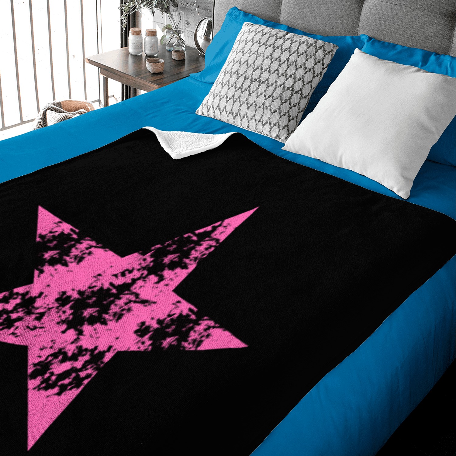 pink Star Sky shining falling star shooting Star Baby Blankets