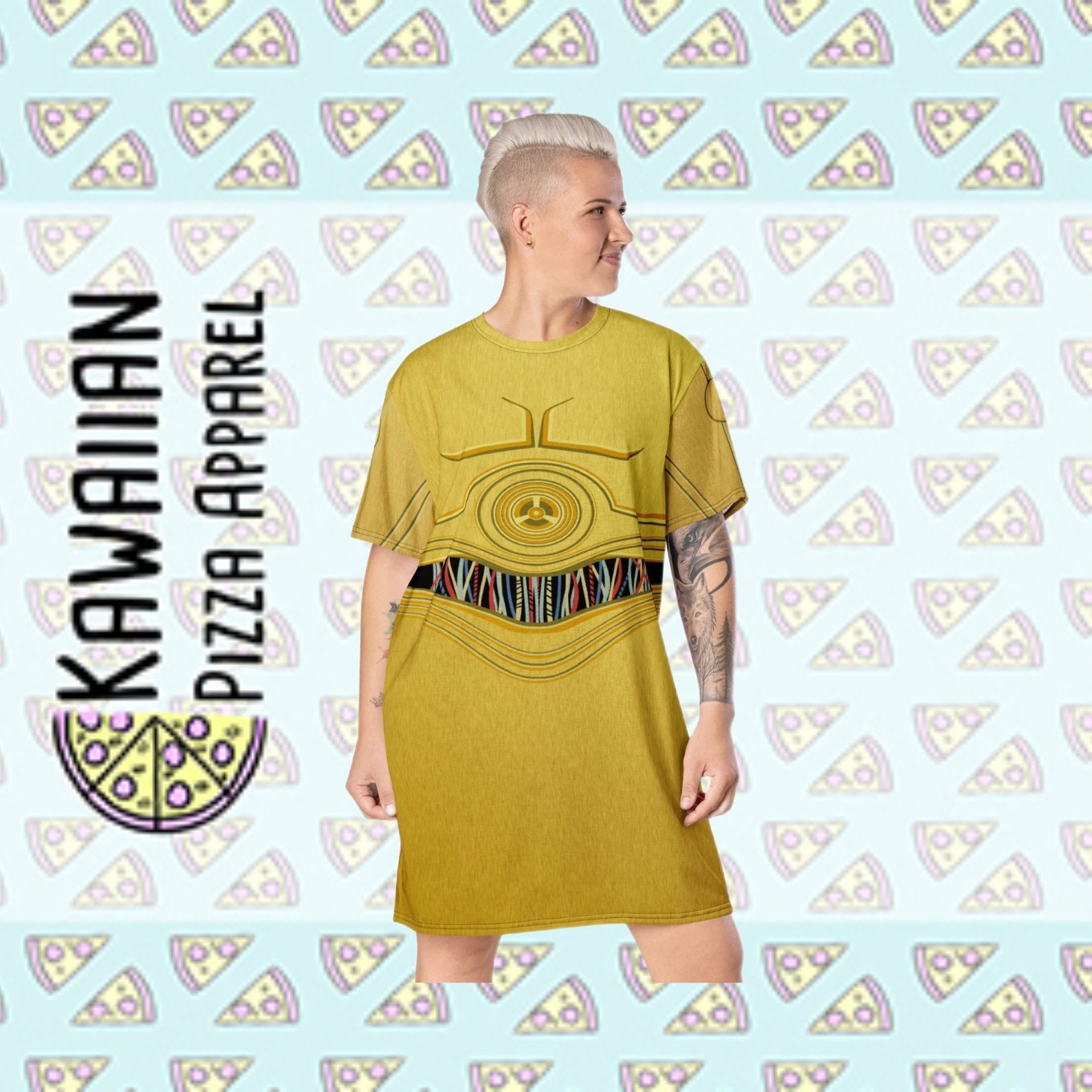 Women's C3PO Inspired T-shirt dress