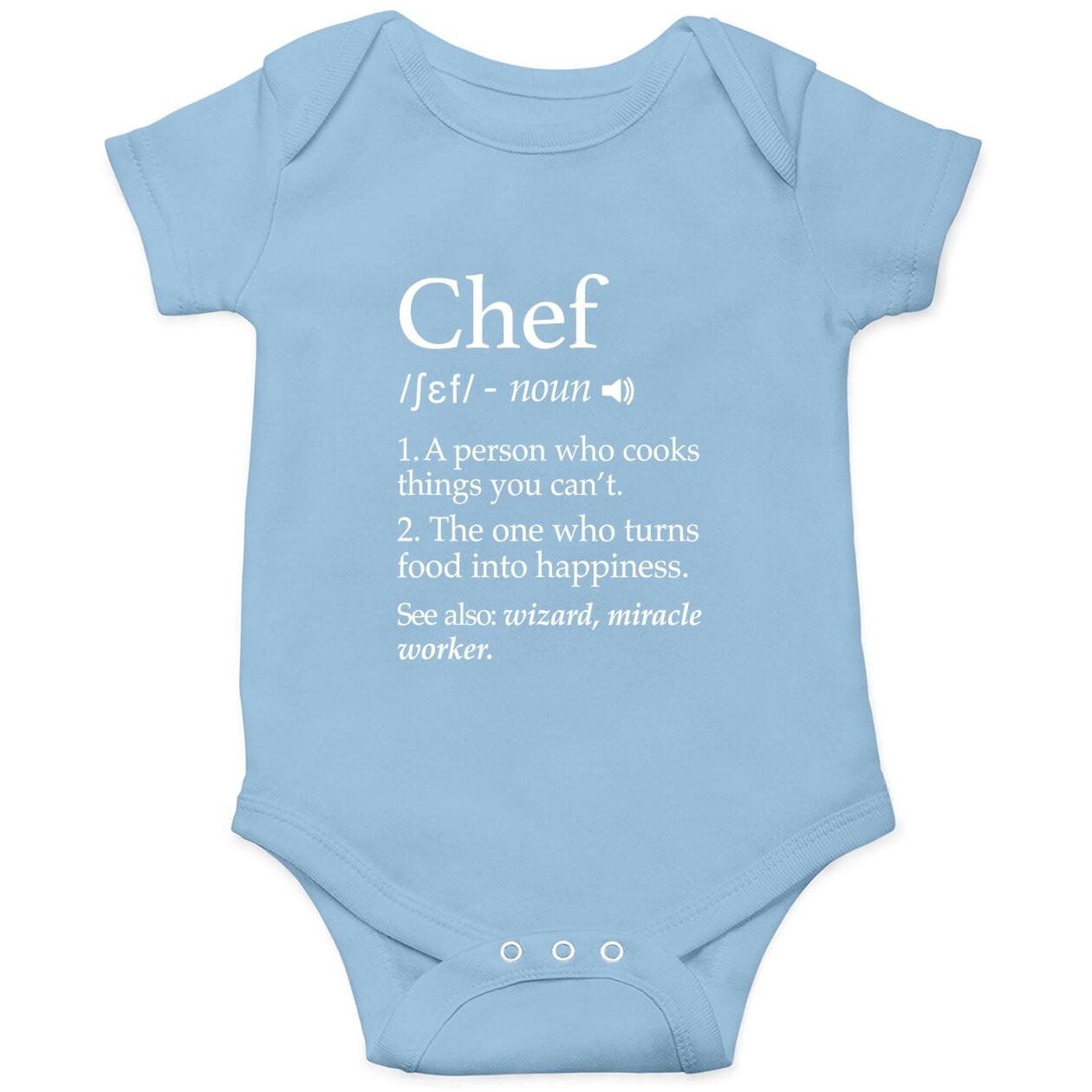 Chef Definition Funny Line Saying Cook Cooking Gifts Chefs Baby Bodysuit