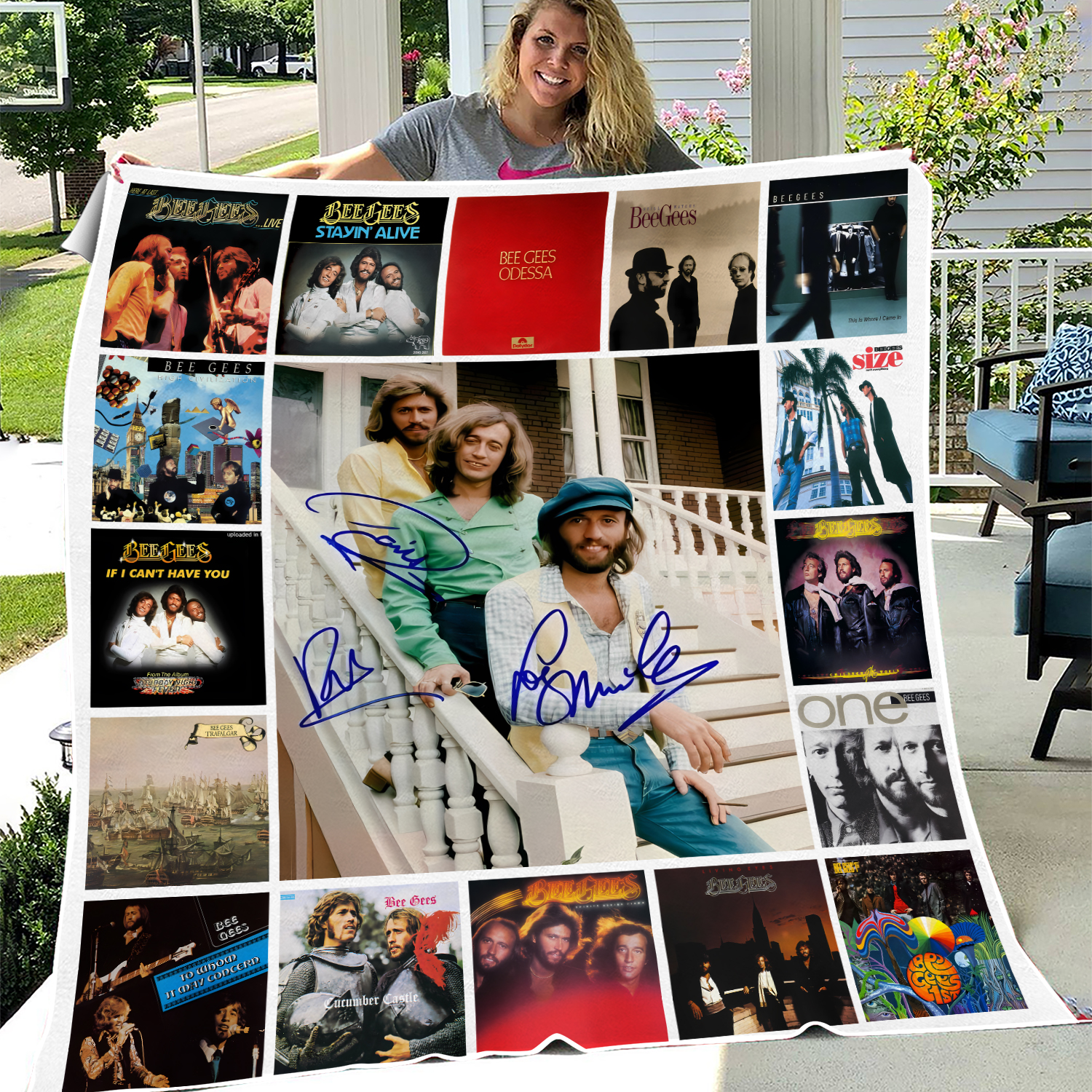 Bee Gees Quilt Blanket, Gift For Fans