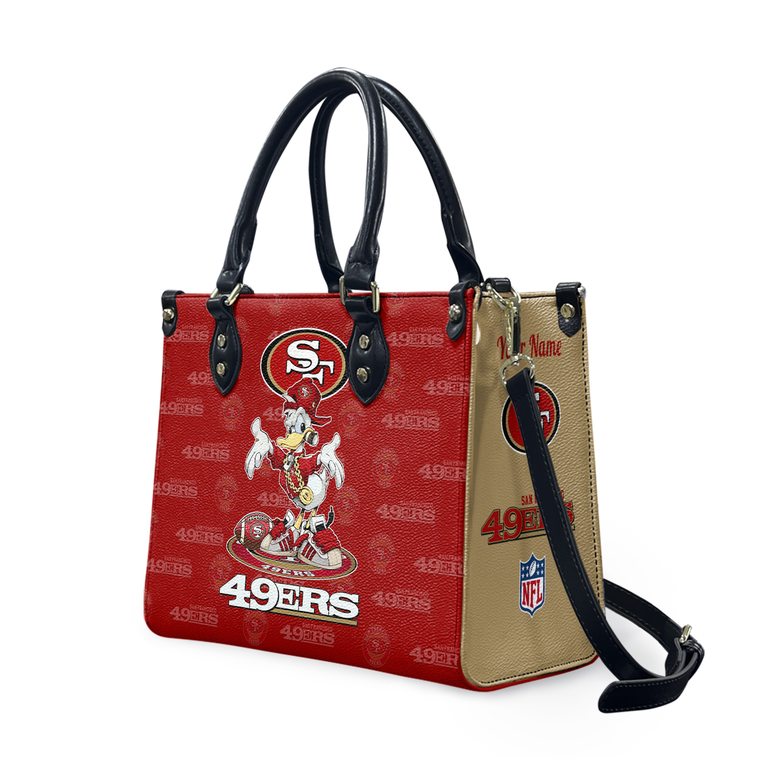 Personalized San Francisco Football Team SF 49erss Leather Handbag Gift