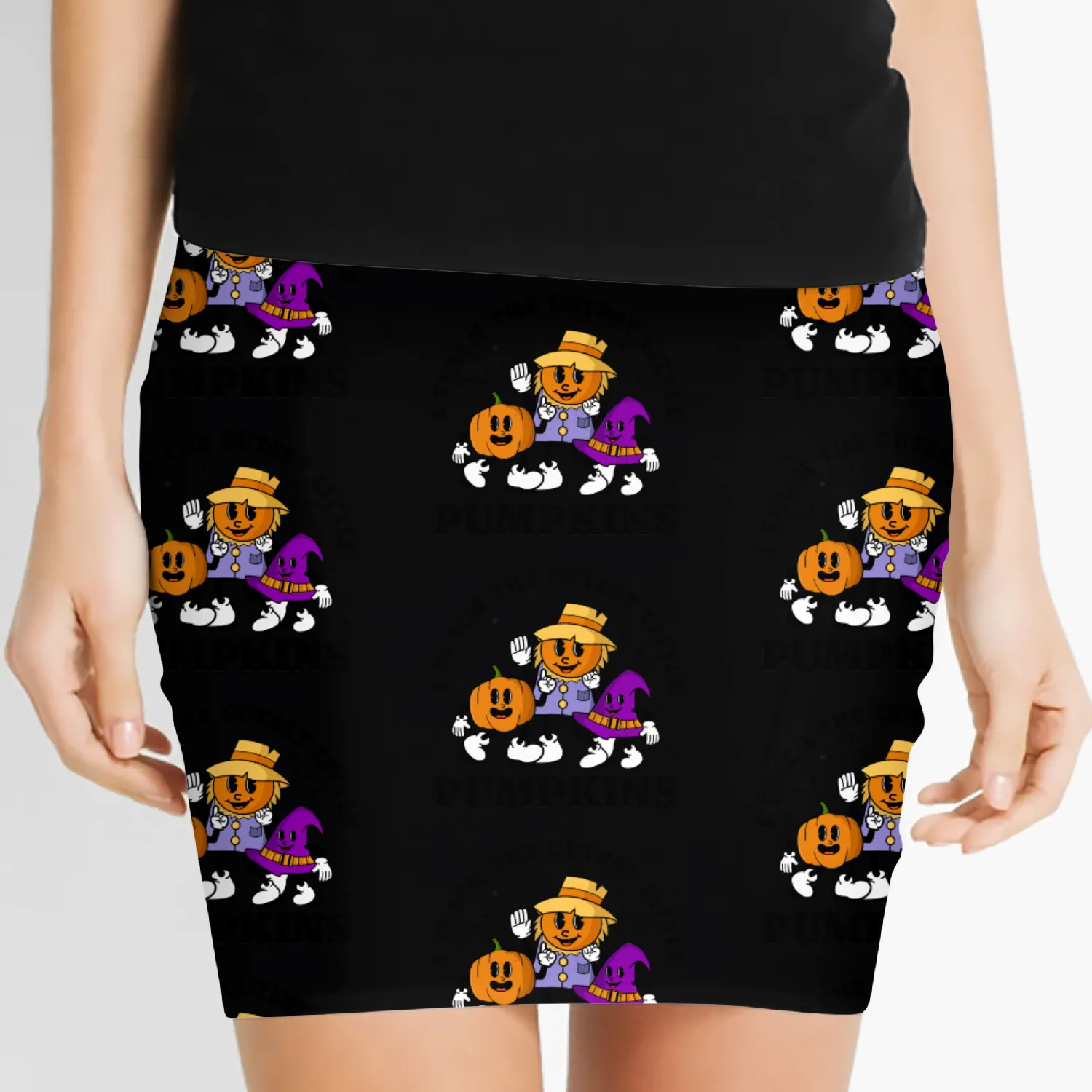 I Teach The Cutest Little Pumpkins Teacher Women's Mini Skirts