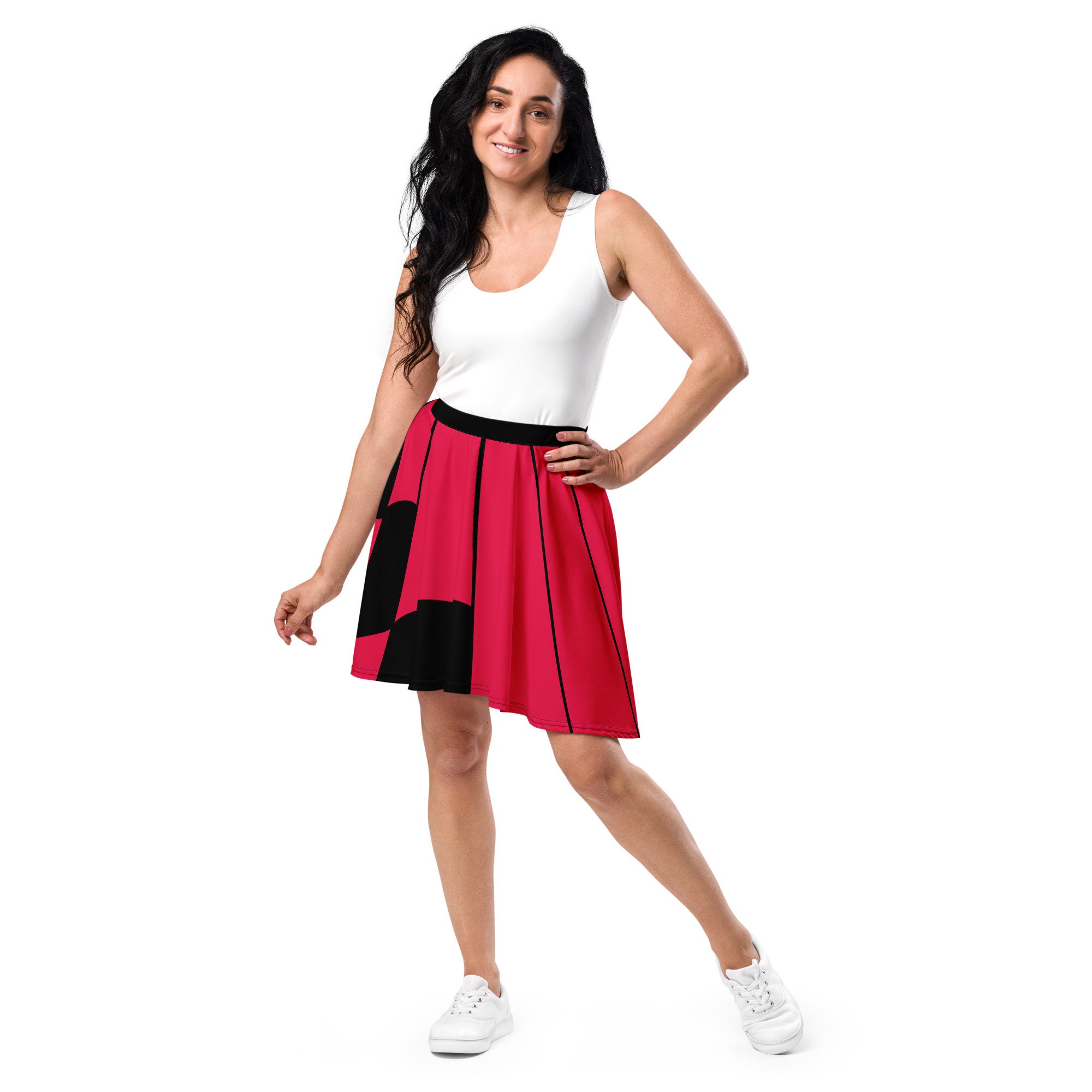 The Red Descendant Skater Skirt