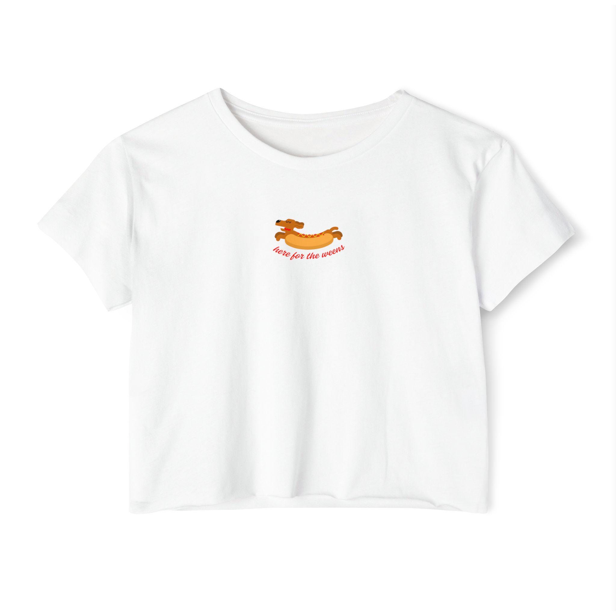 Wiener Dog Festival Crop Top - Summer Tee for Dog Lovers, Cute Casual Wear, Gift for Pet Owners, Fourth of July