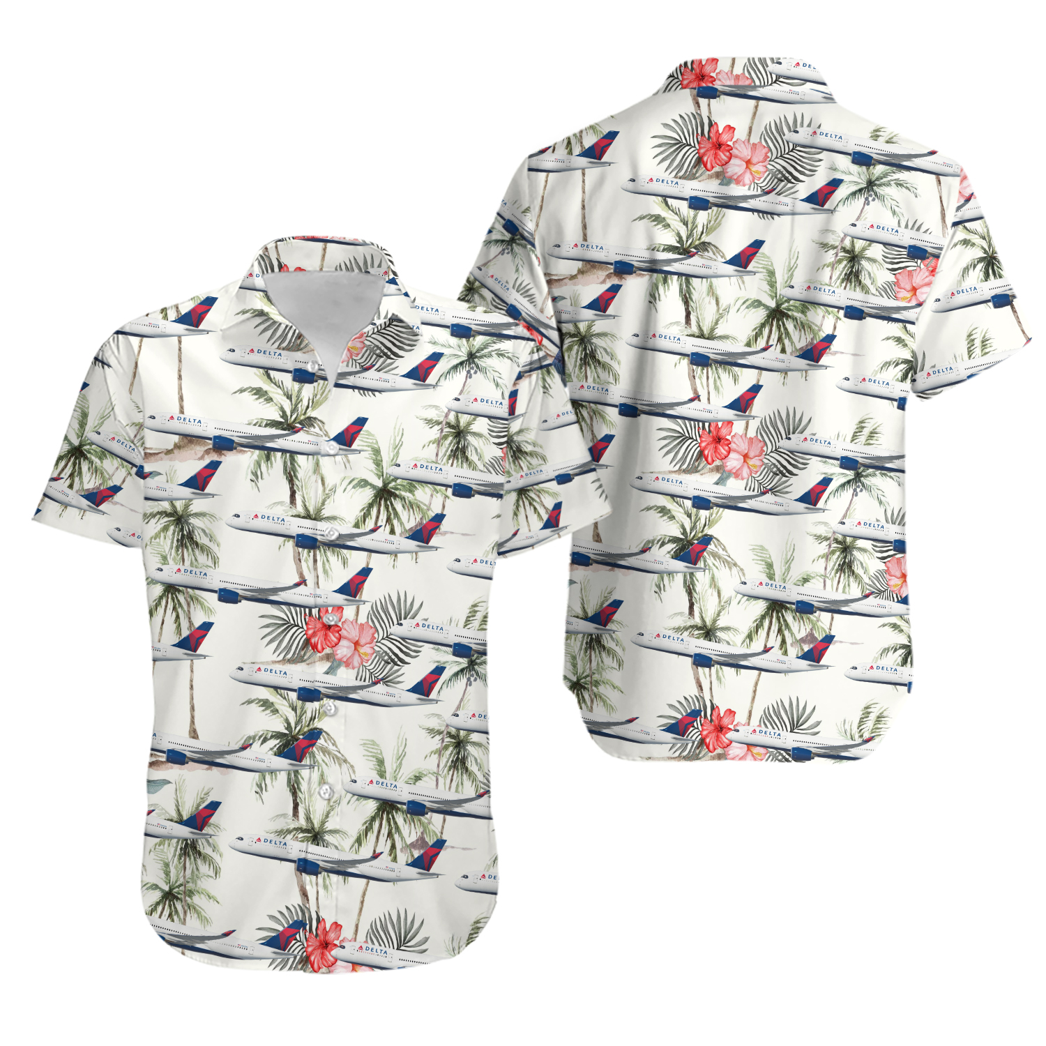 Delta Airbus A330 200 332 Aloha Aircraft Hawaiian Shirt