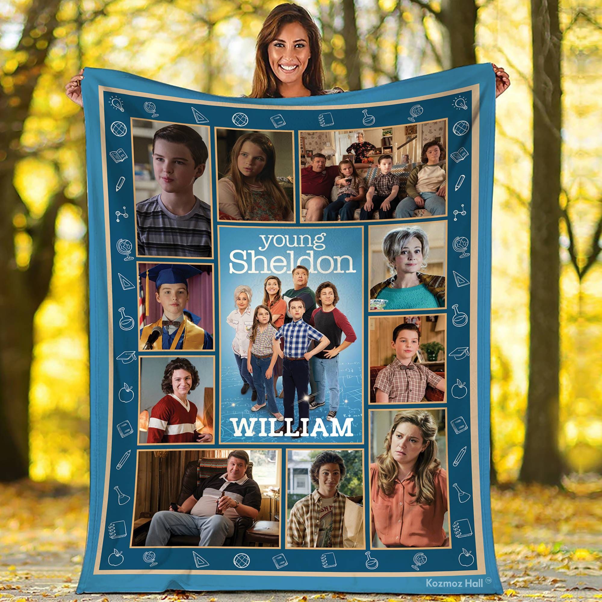 Young Sheldon Blanket | Sheldon Cooper Flecce Blanket | Young Sheldon Sitcom Blanket Couch Sofa