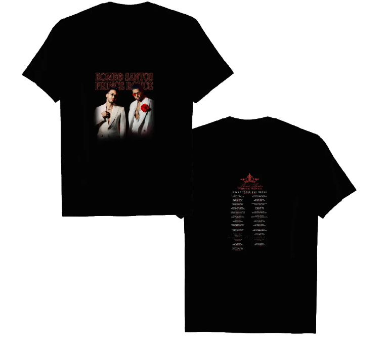 Romeo Santos Prince Royce Tour 2026 Shirt Latin Concert 2 Sided Graphic Tee