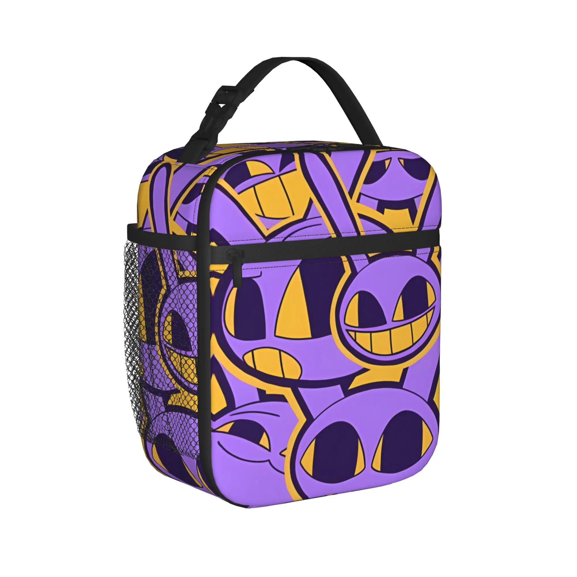 Jax Cartoon Digitals Circus Kids Thermal Lunch Bag, Waterproof Insulated Tote for Outdoor Picnics