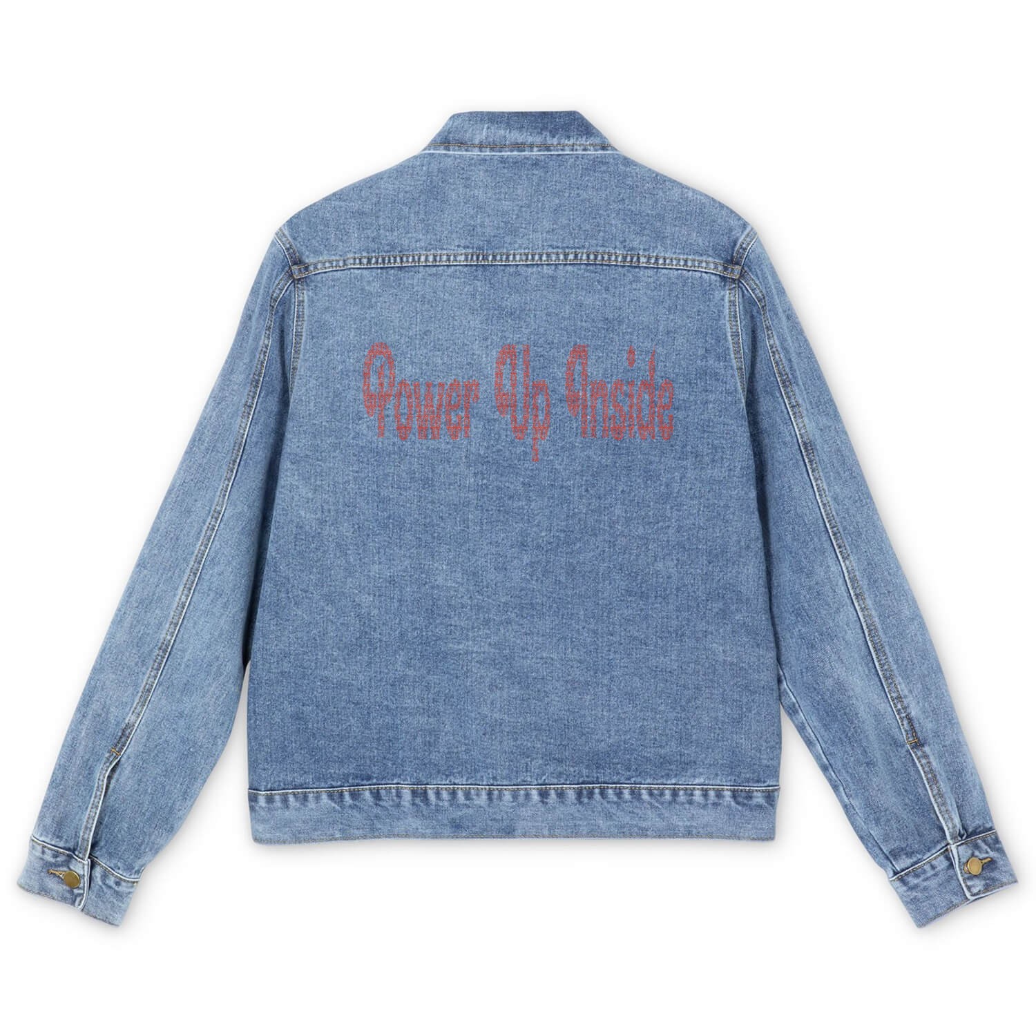 Motivational Quote for Focused Minds Men's Denim Jackets
