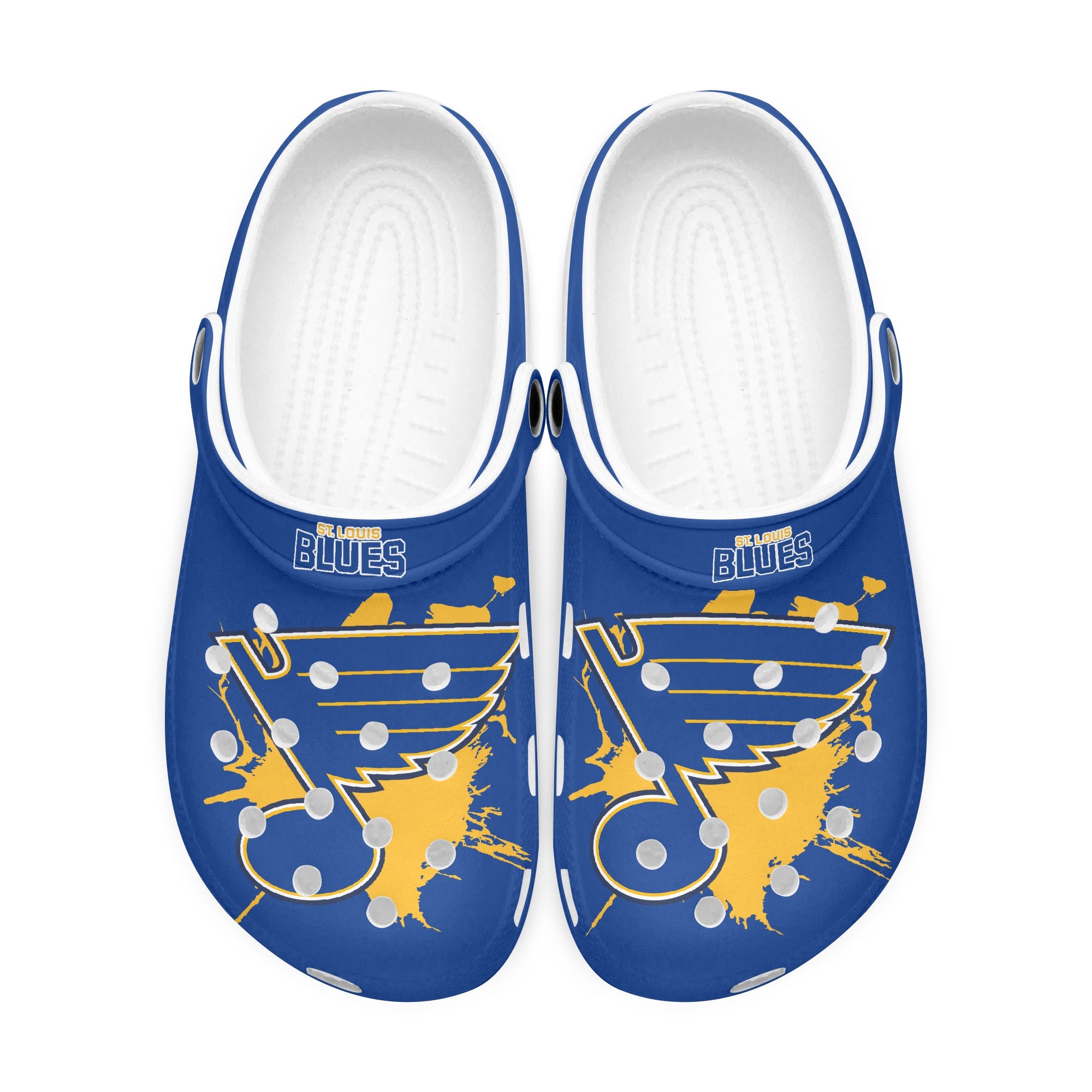 St. Louis Blues Clogs, Toe Sandal Soft Lightweight Footwear Men Women