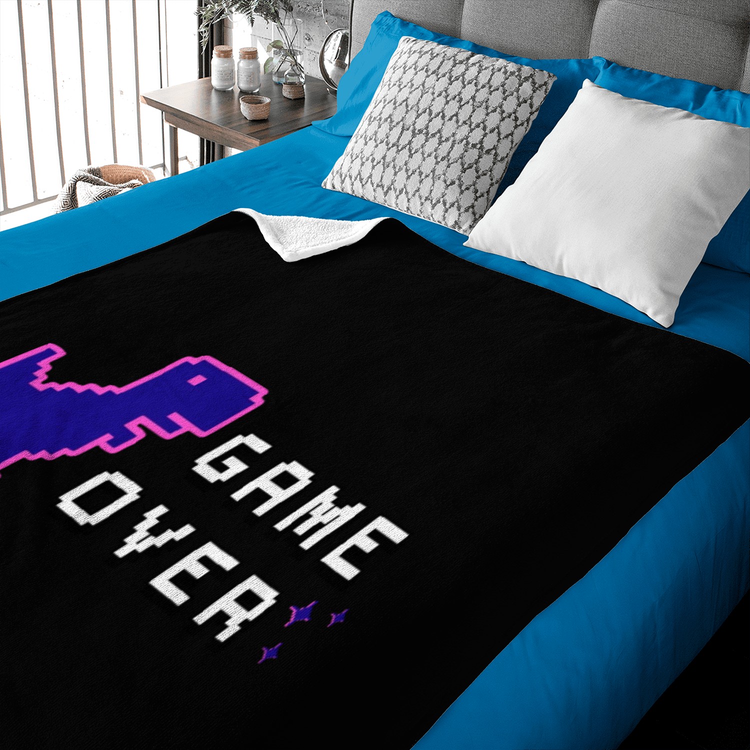 Game Over Lila Baby Blankets