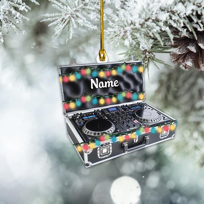 Personalized DJ Mixer Ornament, DJ Table Christmas Ornament, Dj Player Ornament, Dj Machine Ornament, Dj Music Lovers Gift