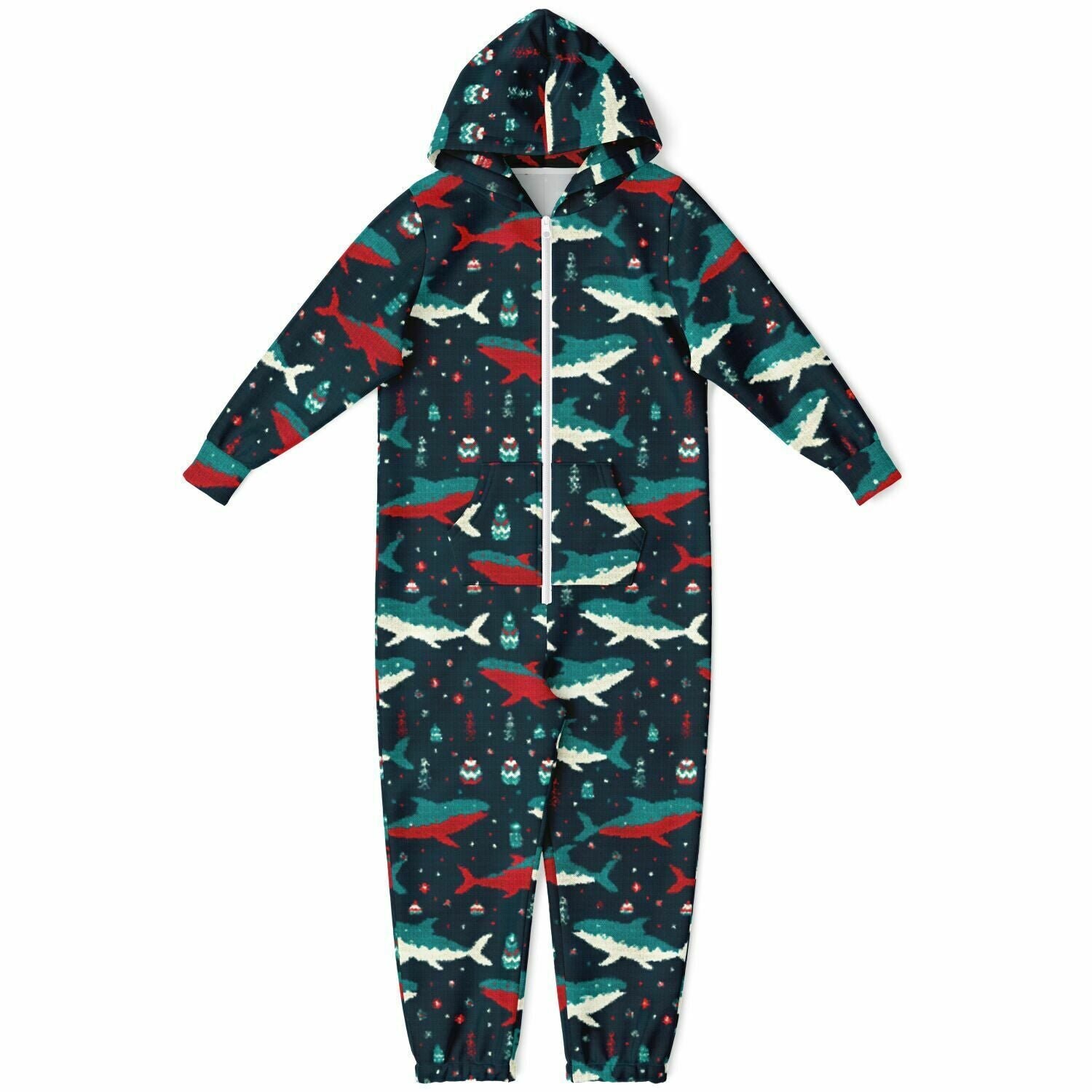 Shark Adventure Hooded Jumpsuit | Adult Jumpsuit | Adult Onesie