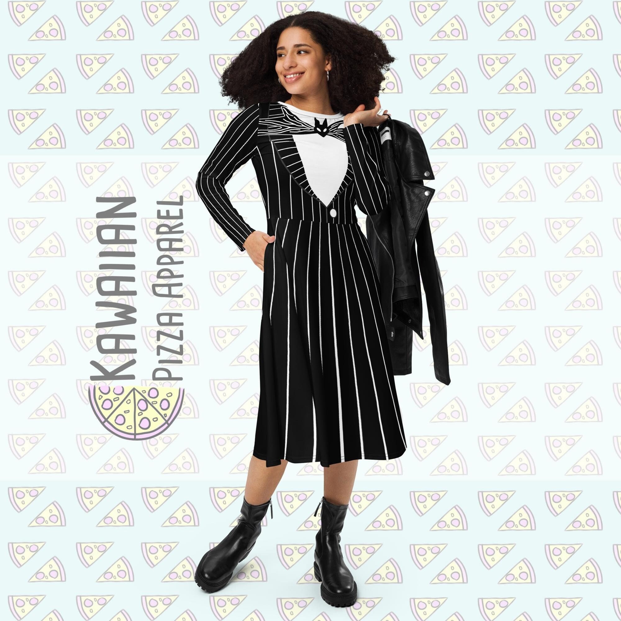 Jack Inspired All-over print long sleeve midi dress
