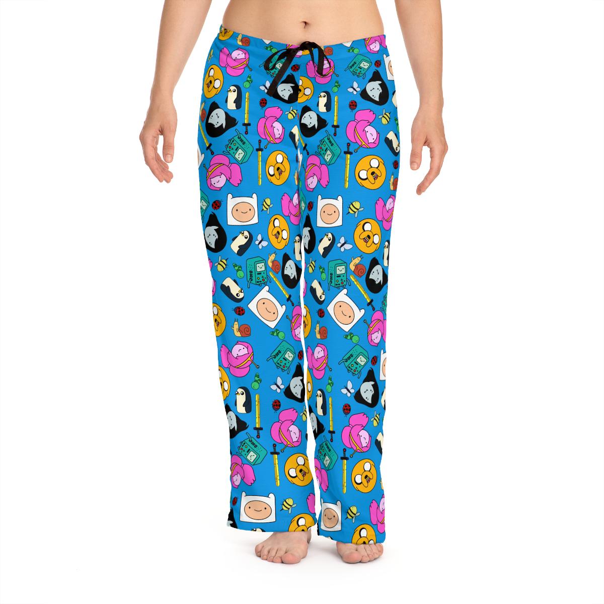 Adventure Time Pants, Finn The Human Jake The Dog Princess Bubblegum BMO Pajama Pants For Her For Him