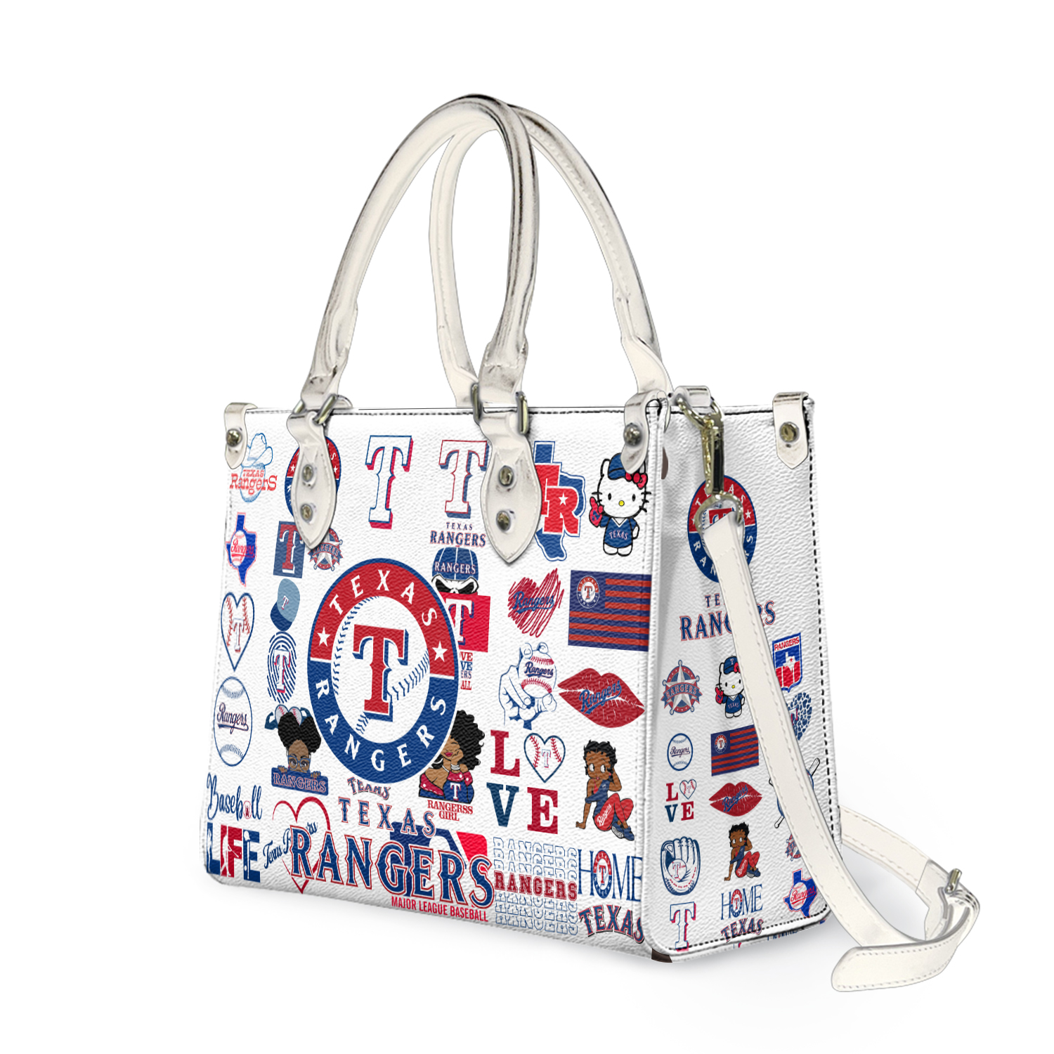 Texas Baseball Team Rangerss Leather Handbag