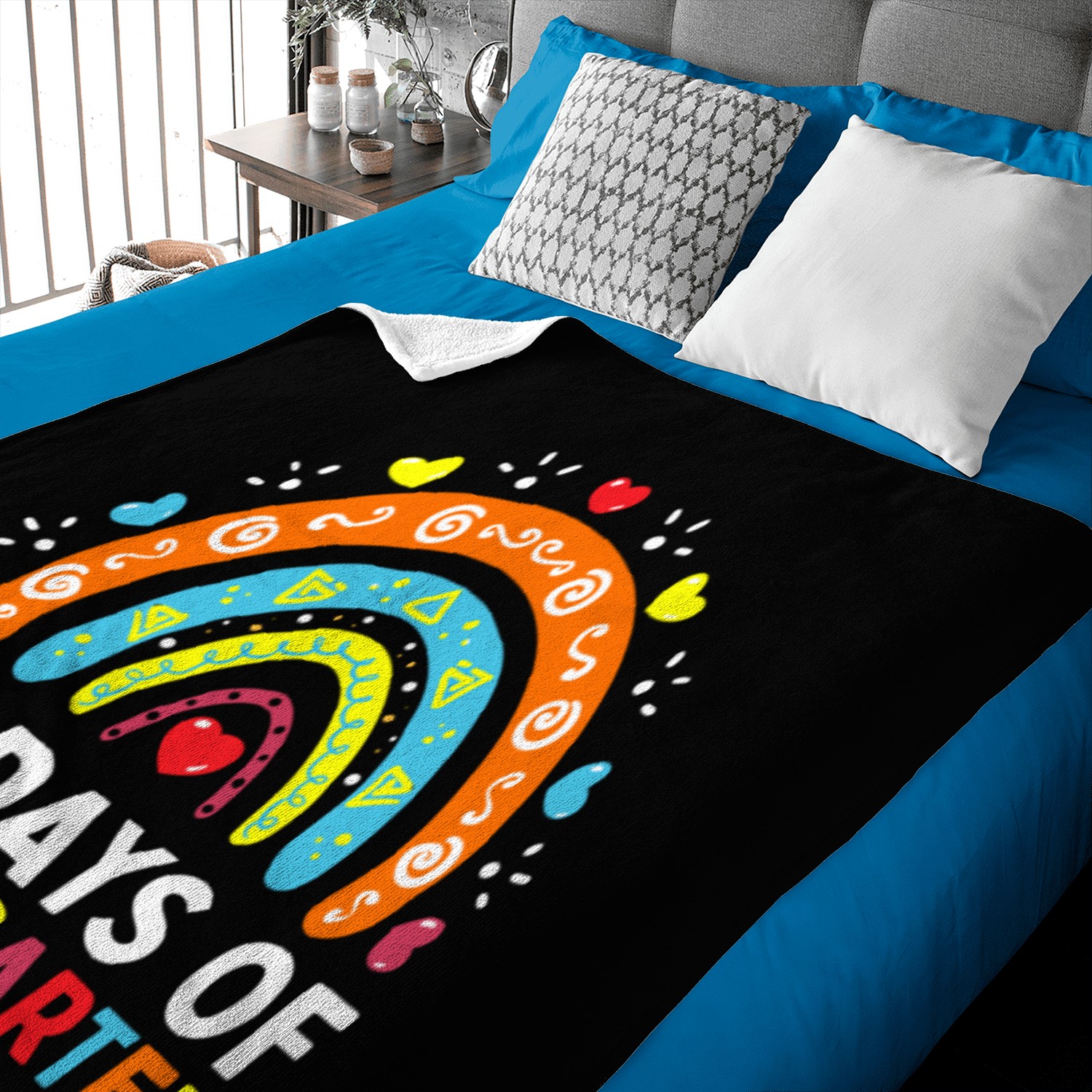 100 Days of Kindergarten School Teacher or Baby Blankets