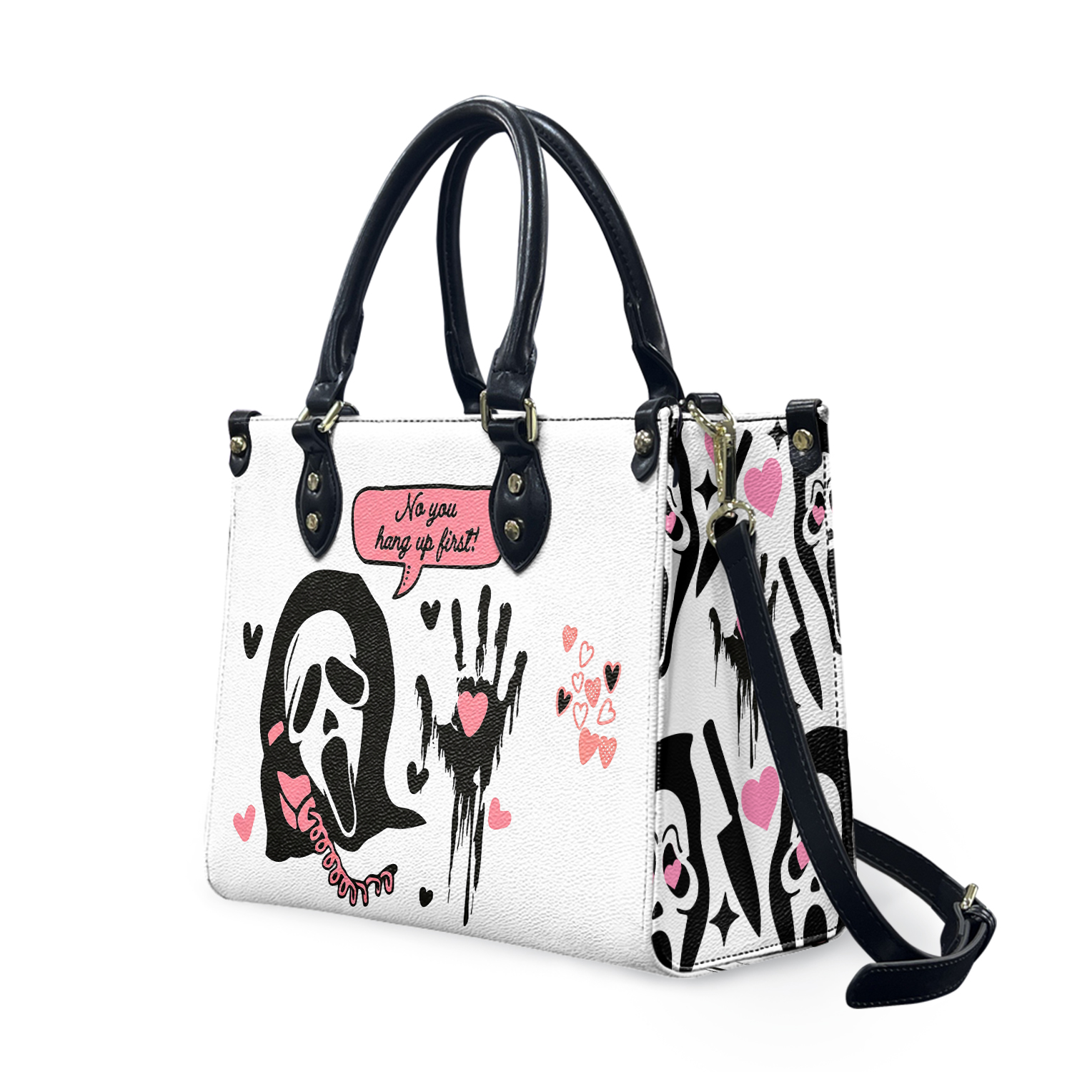 Call Me, Handbag, Scream Leather Handbag, Gothic Girl Bag, Woman Shoulder Bag