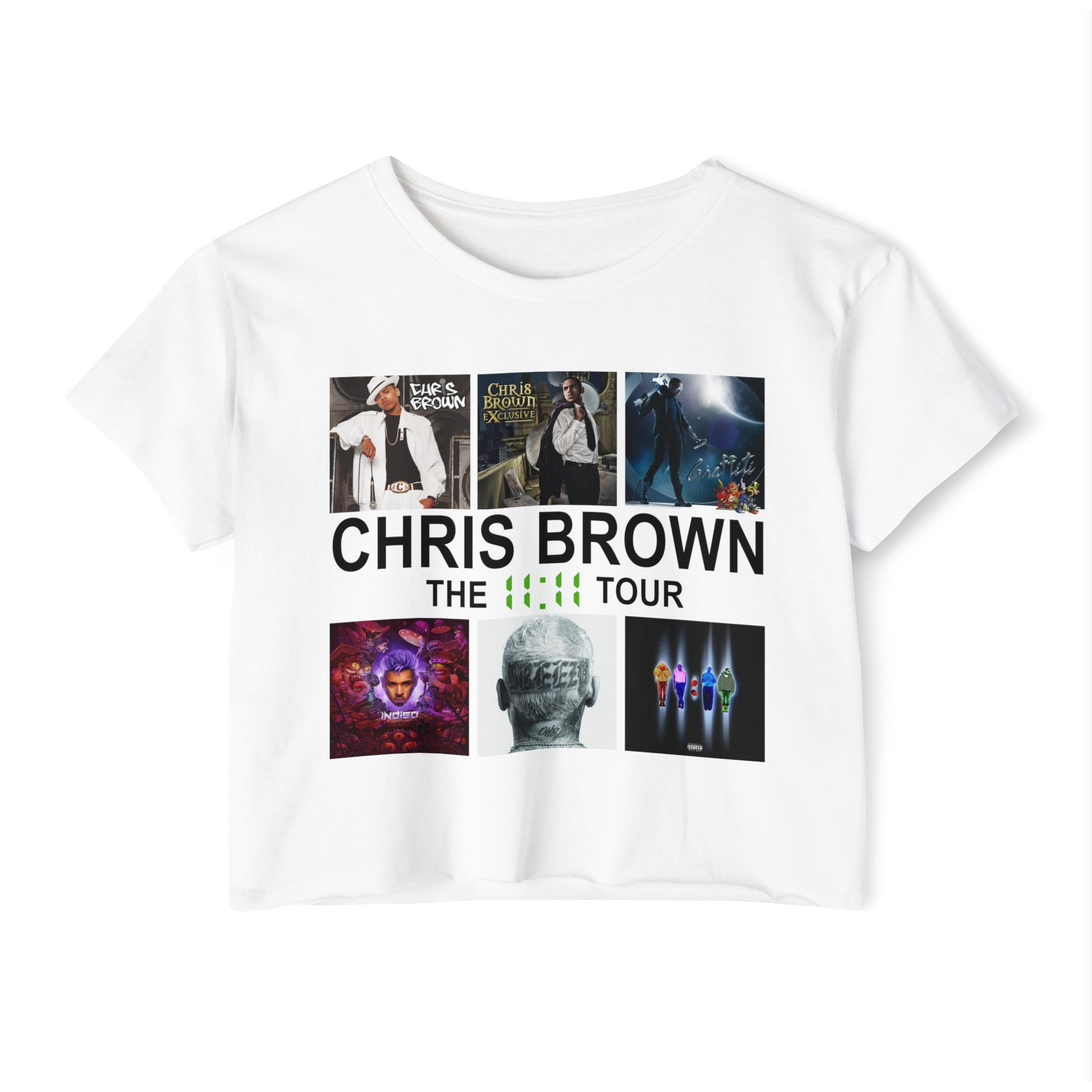 Chris Brown the world tour crop top Chris Brown shirt Chris Brown Tour crop 11:11 tour tshirt Chris Brown merch fan Chris Brown concert