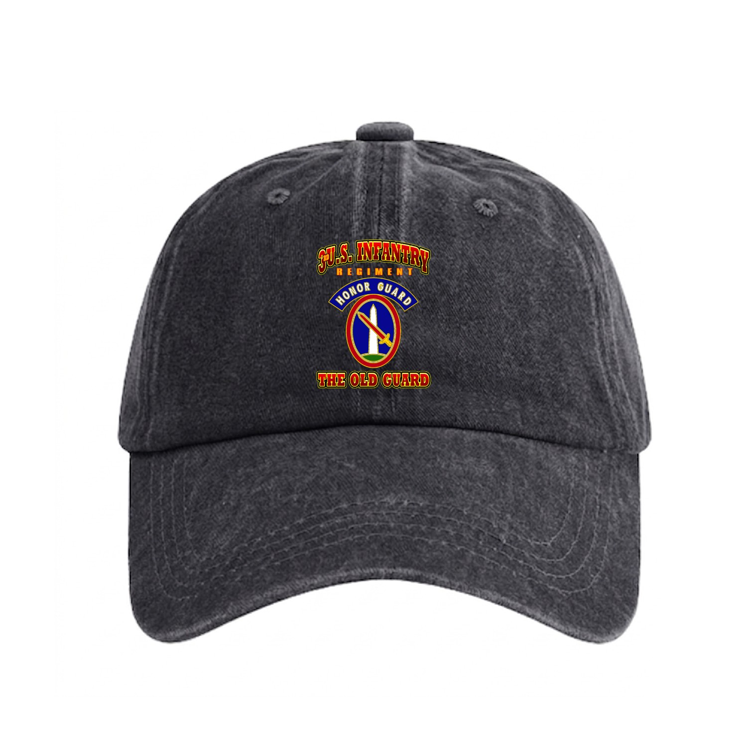 3Rd Us Infantry Regiment Honor Guard The Old Guard Washed Denim Baseball Caps