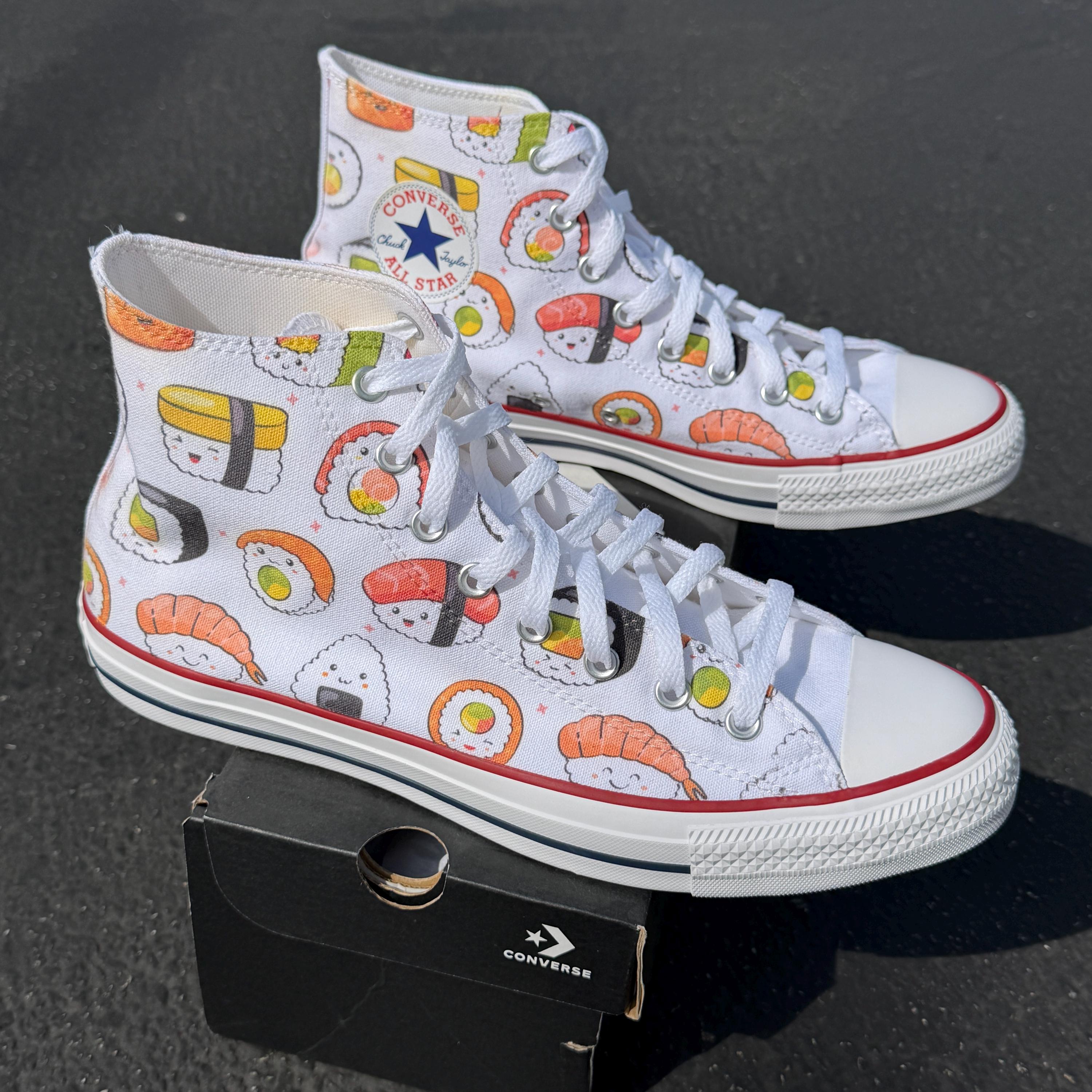Sushi Pattern Converse Chuck Taylor Unisex High Top Sneakers