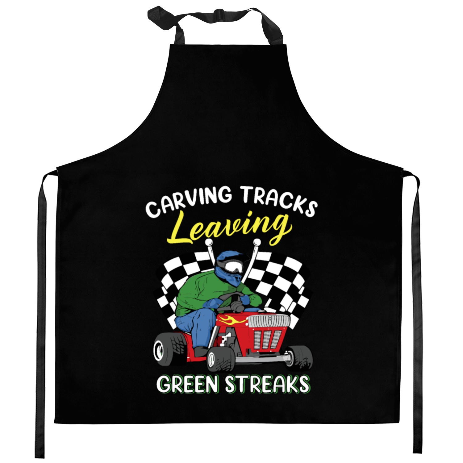 Lawn Mower Racing Gardener Racing Lawnmower Kitchen Aprons