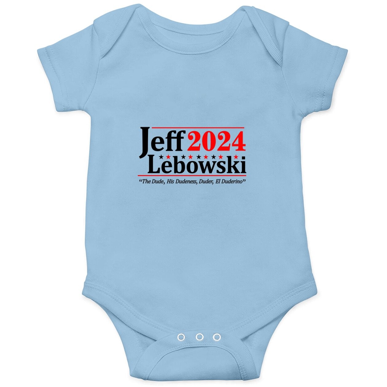 Donkey Tees Jeff Lebowski 2024 Election Baby Bodysuit