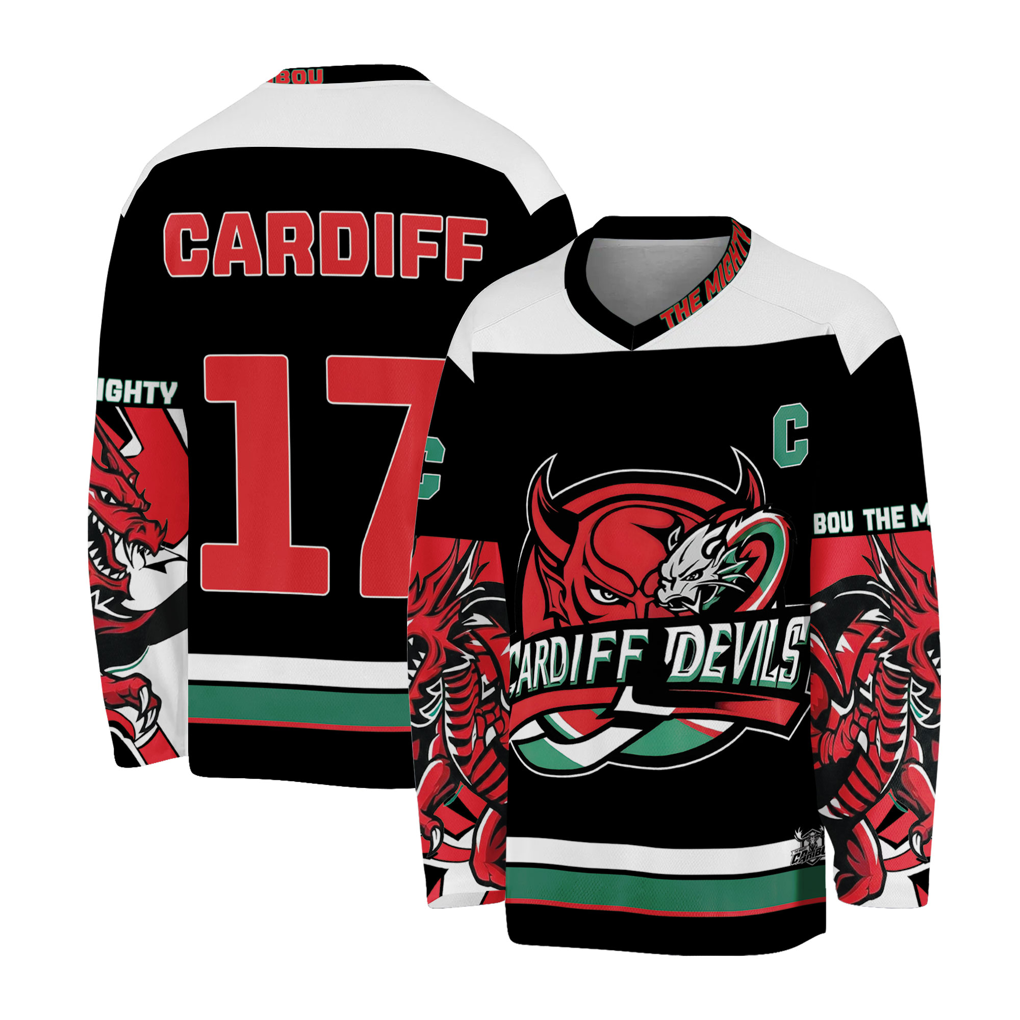CARDIFF DEVILS EIHL Team, Fan Made, Ice Hockey Jersey