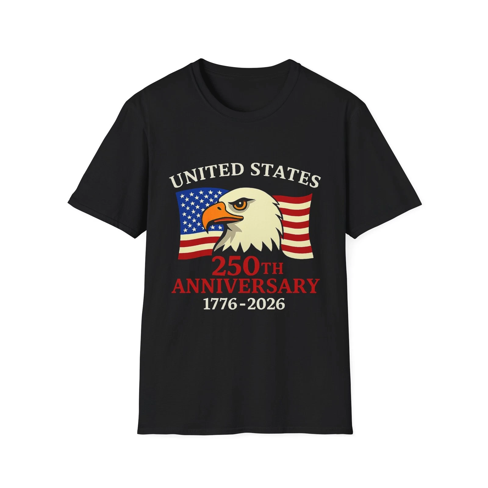 USA 250th Anniversary T-Shirt 1776-2026 Eagle Flag Patriotic Tee