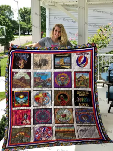 Grateful Dead Albums Cover Version Quilt Blanket, Gift For Fans