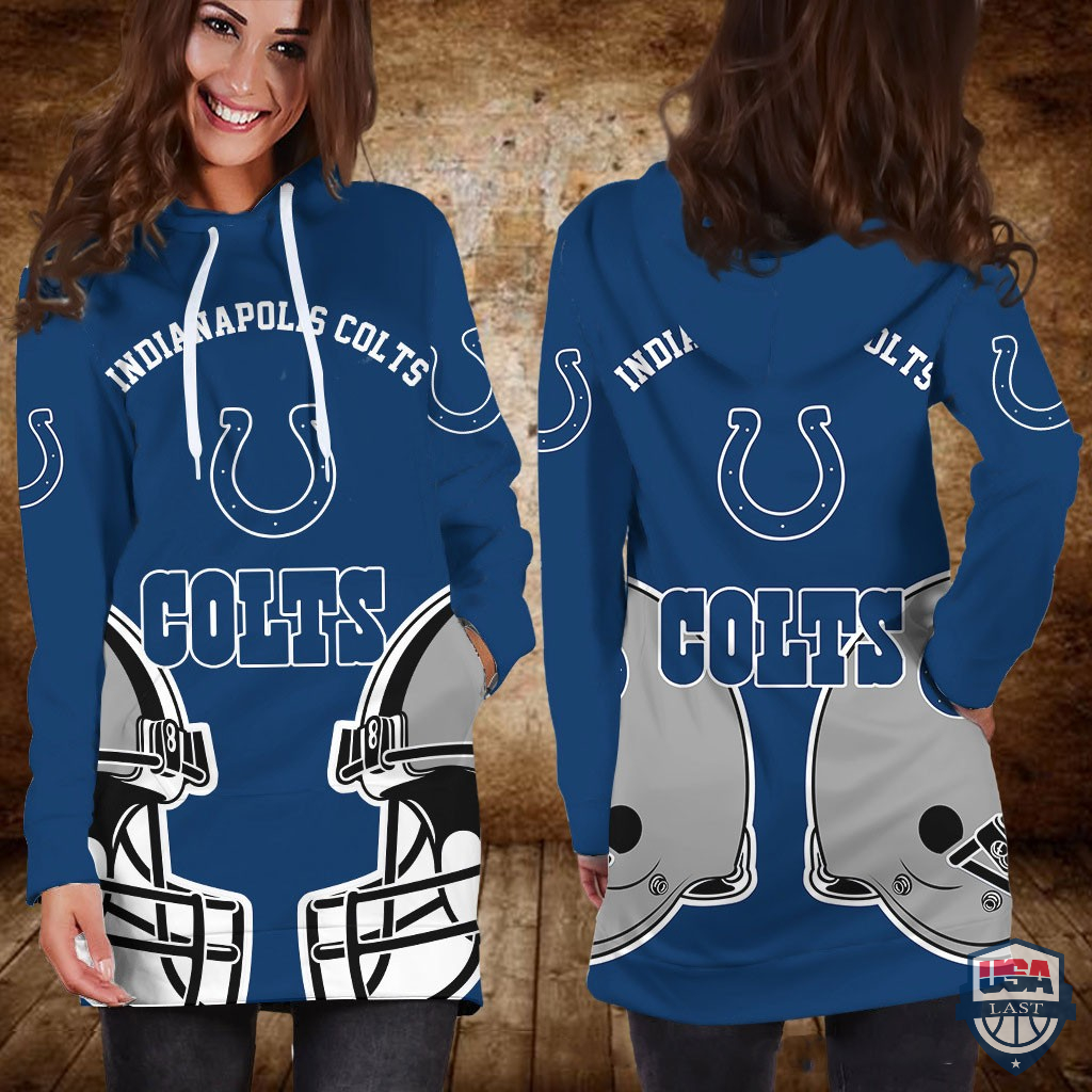 football Indianapolis Colts Women 3D Hoodie Dress