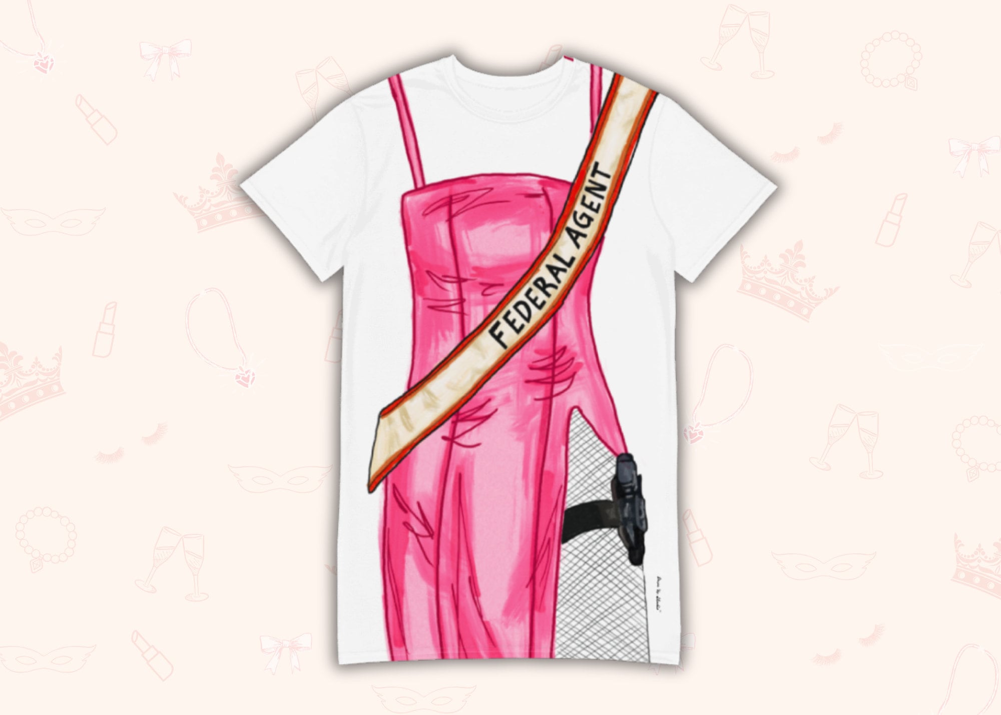Miss Congeniality T-shirt Dress | Easy Costume, Fun Loungewear, Unique Gift