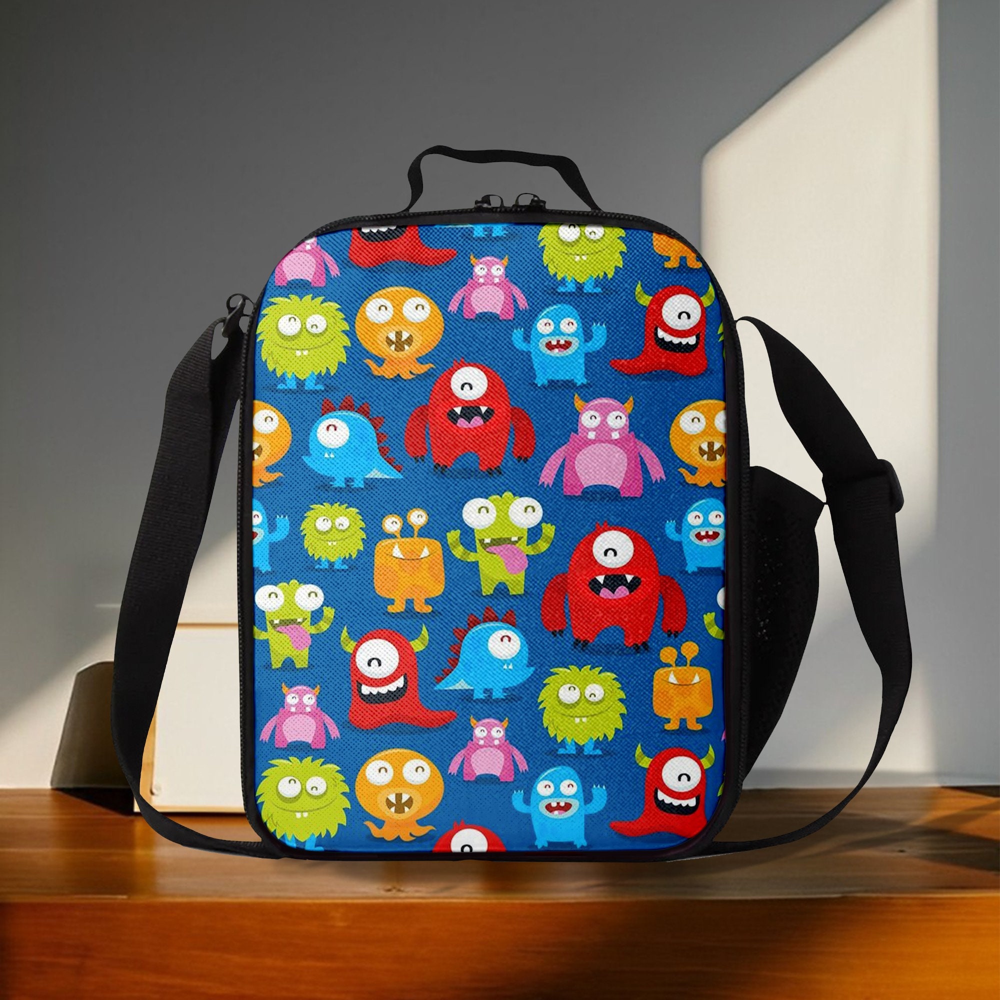 Monster Lunch Bag, Funny Monster University Lunch Bag, Back To School Bag, Zipper Lunch Bag, Reusable Lunch Tote, Food Bag