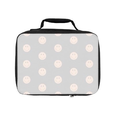 Blue Smiley lunch bag, Blue Bag, Blue School Bag, , Kids Lunch Box