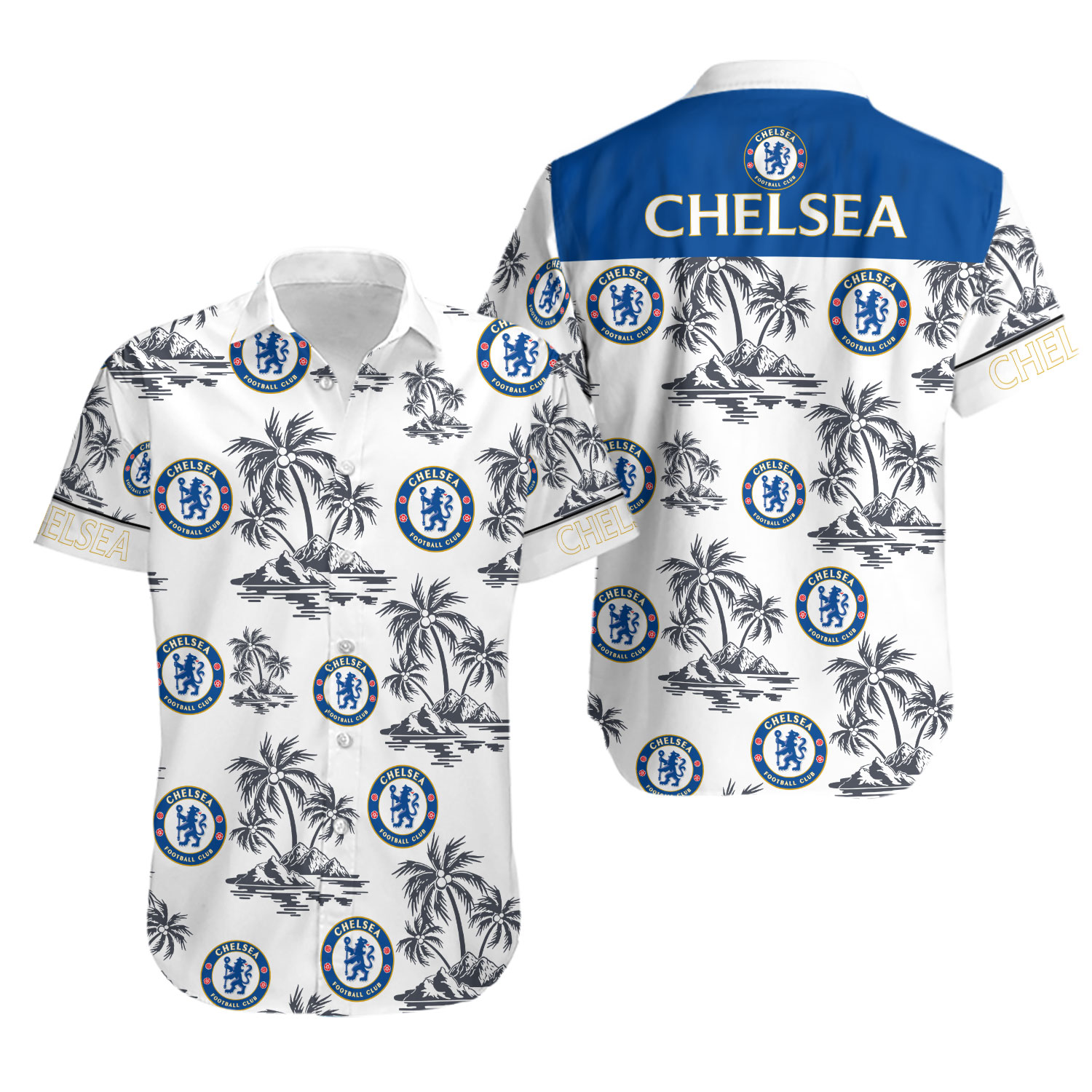 Chelseas Football Team Casual Button Down Shirt Unisex