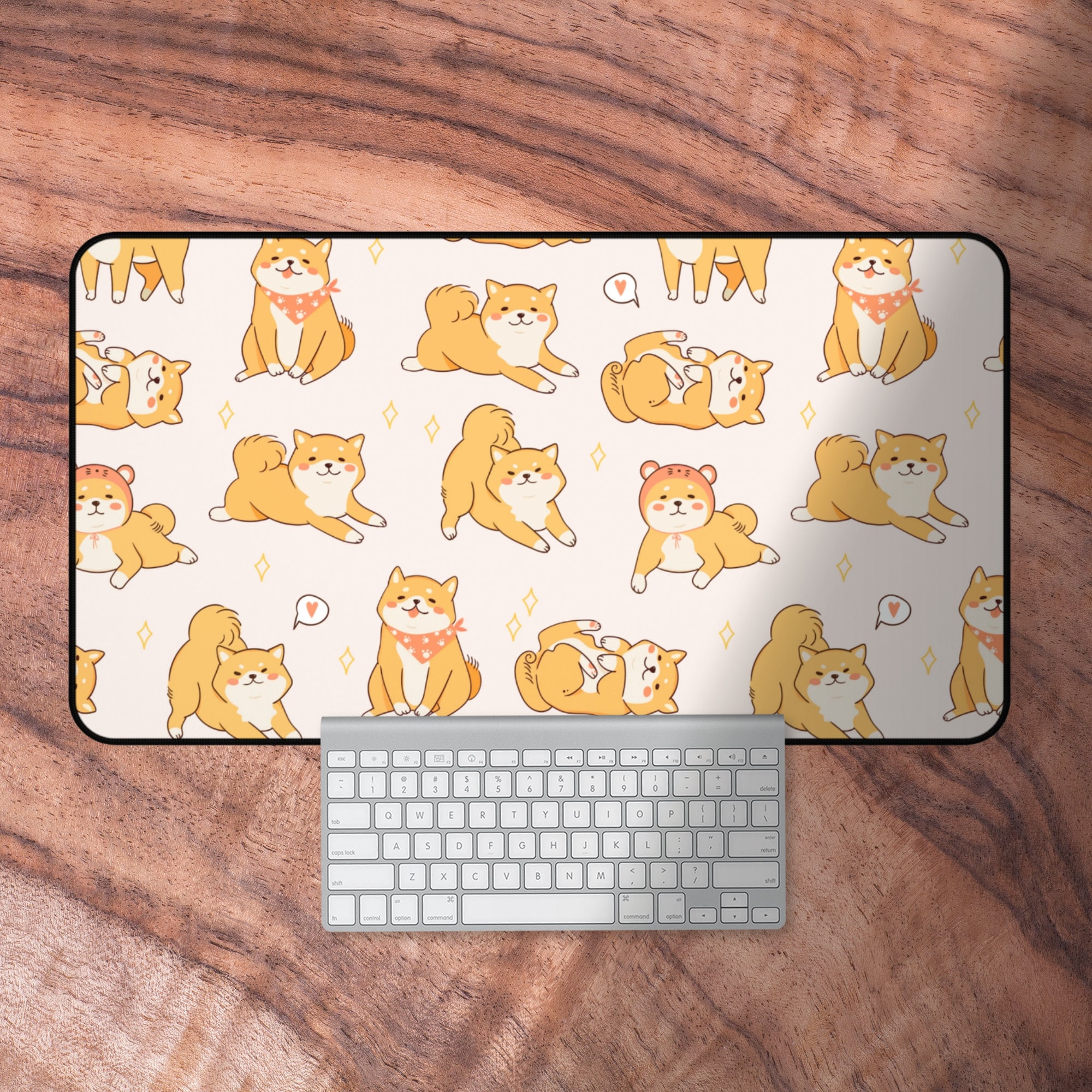 Kawaii Dog Desk Mat,Gaming Desk Mat