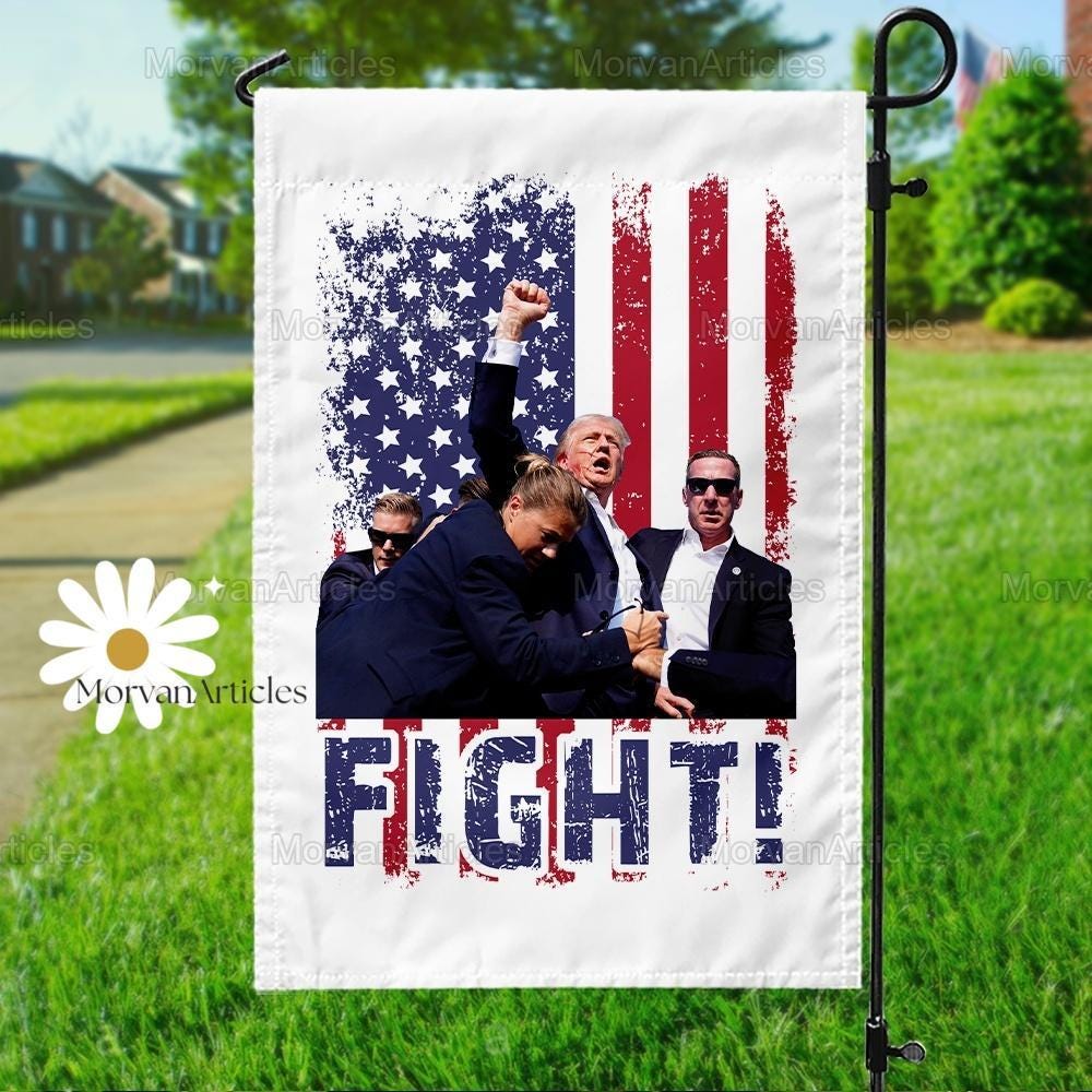 Trump Fight For America Flag, Trump 2024 Garden Flag, Trump MAGA Garden Flag