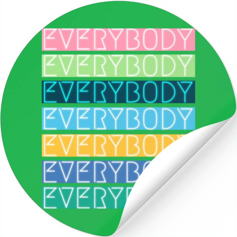 EVERYBODY - neon Stickers