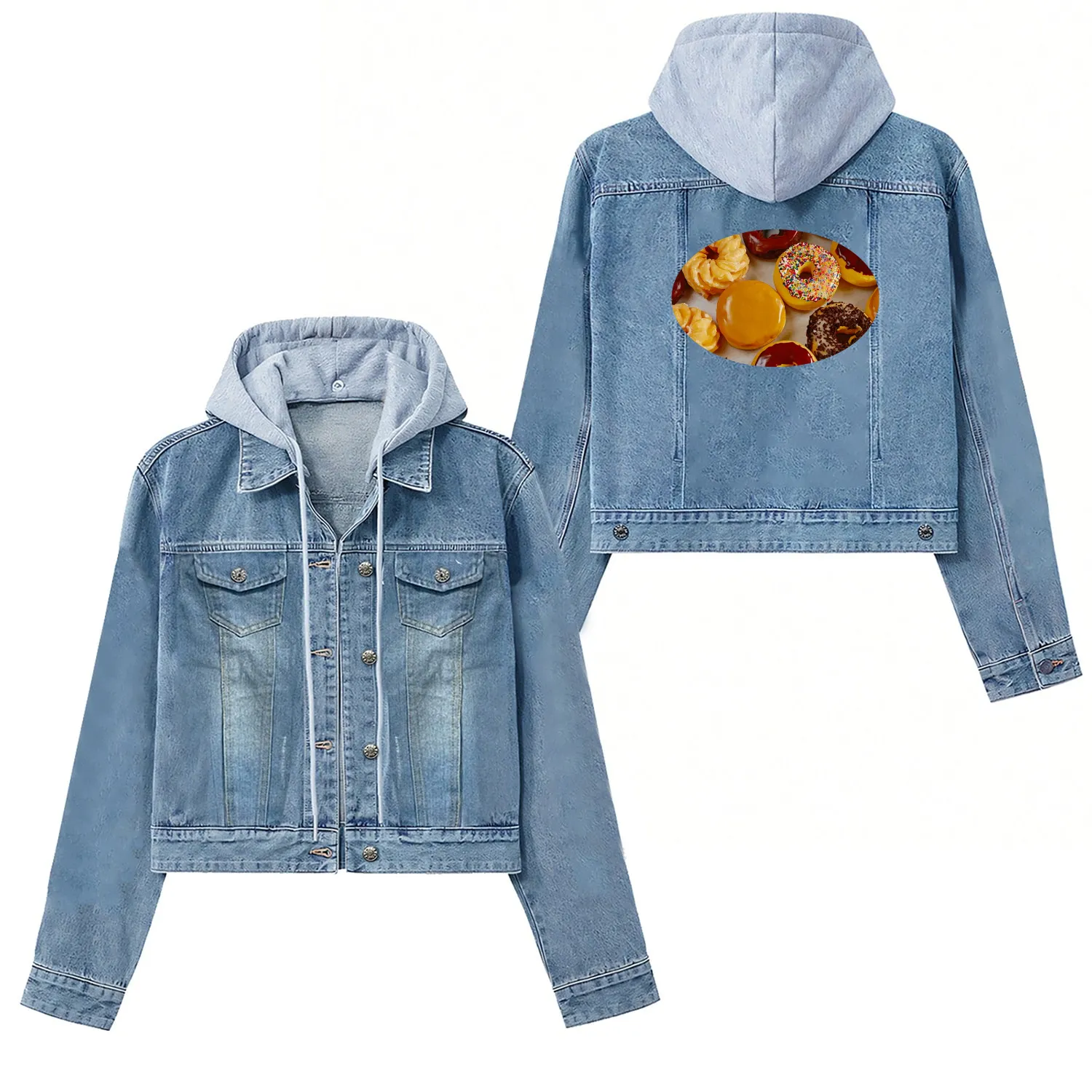 Assorted donuts Women's Denim Jackets