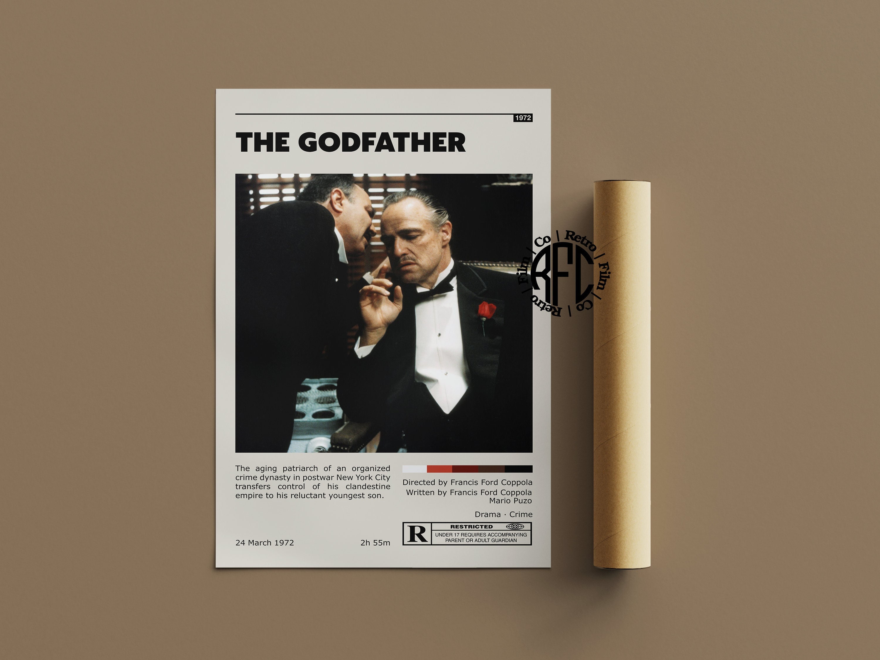 The Godfather Retro Movie Poster