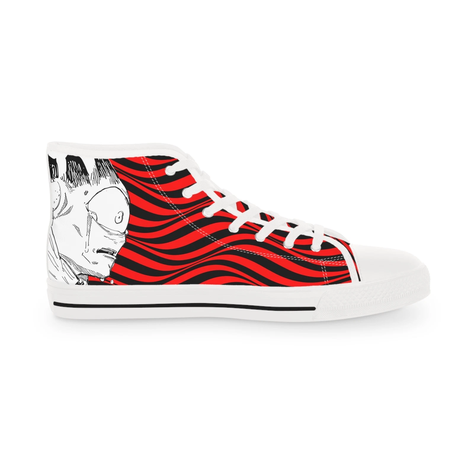 Red Men High Top Sneakers Shoes JJK anime manga jogo fan art Cursed Spirit