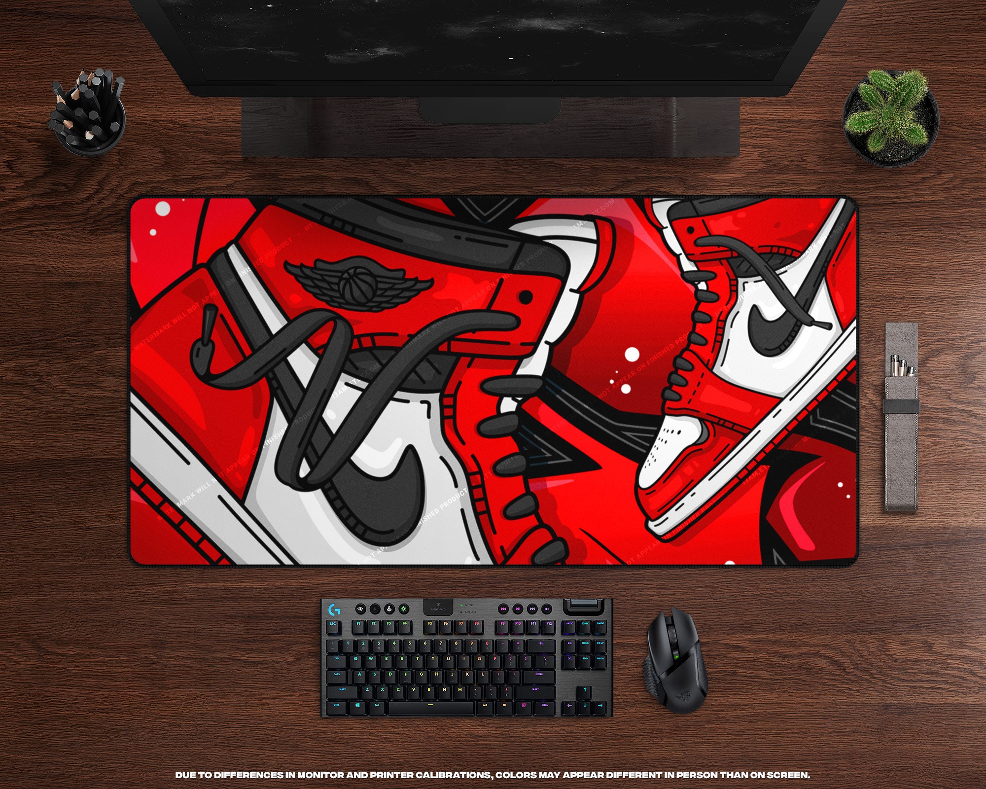 Graffiti Chicago Ones Desk Mat XL Gaming Mouse Pad, Large Gaming Mat, Mousepad XXL, Sneakerhead, Sneaker Decor, Desk Accessories