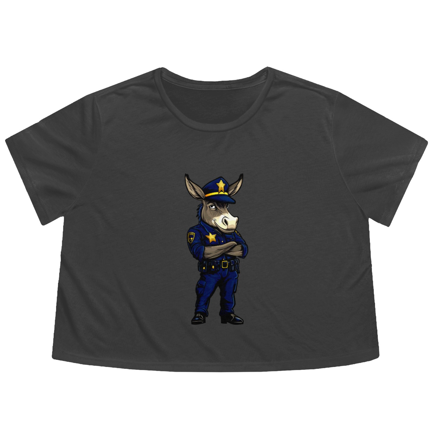 Police donkey Flowy Cropped Tees