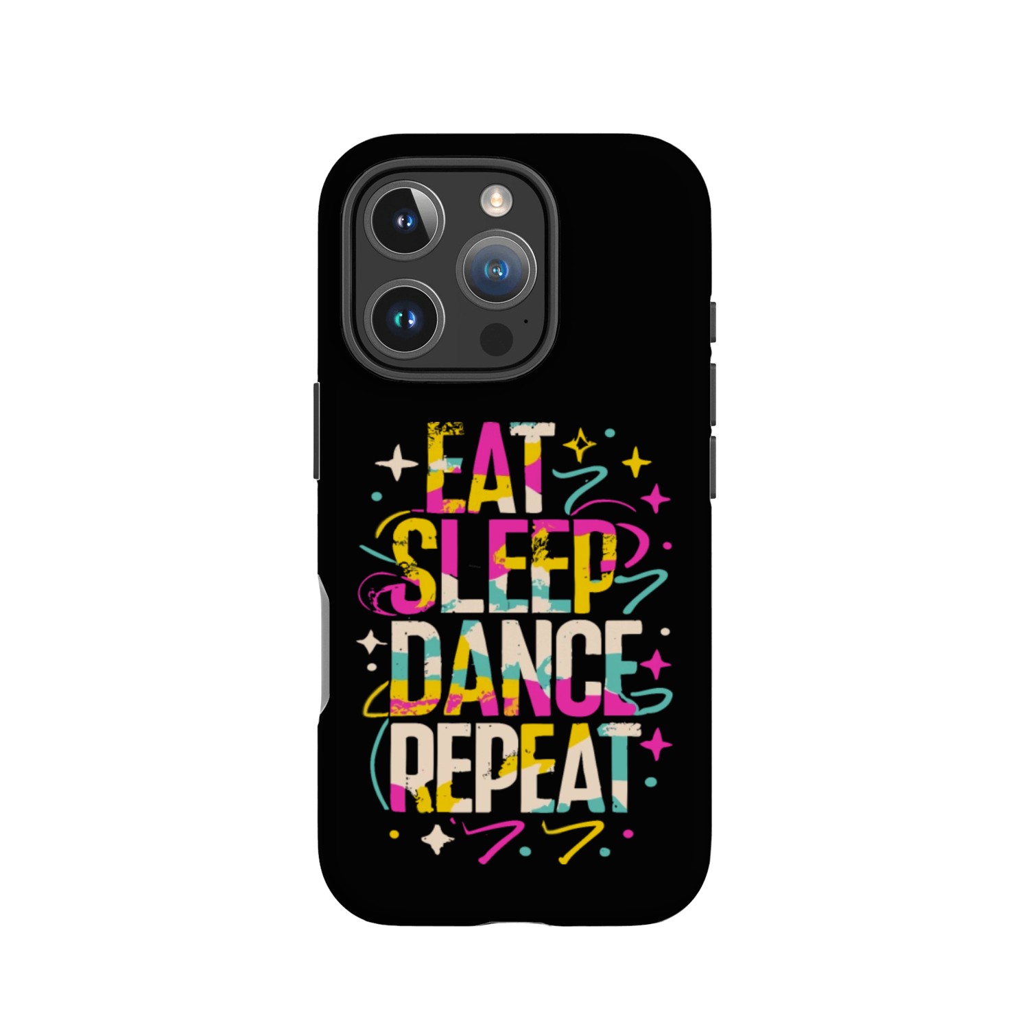 Eat Sleep Dance Repeat Typography IPhone Cases